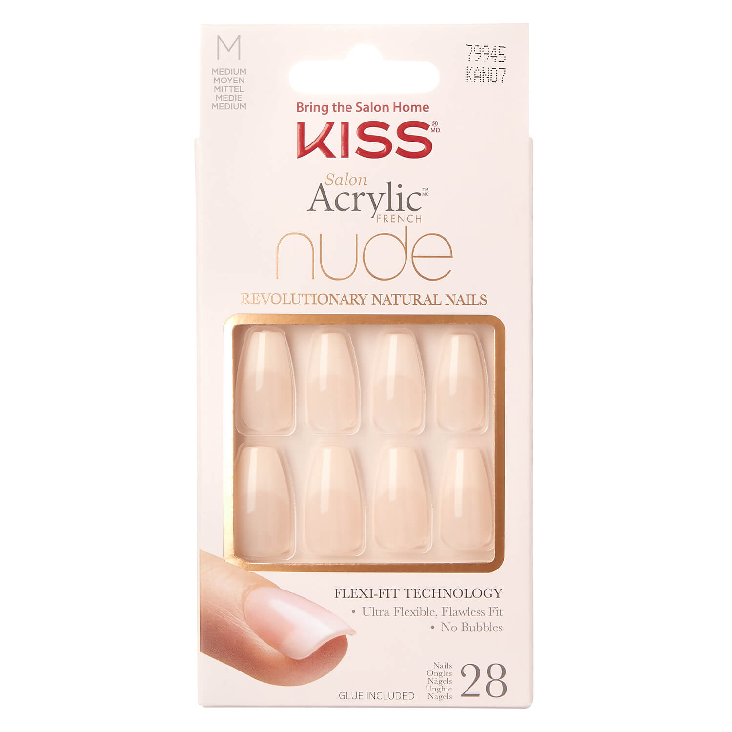 Kiss Nails - Salon Acryl Nude Leilani 28x