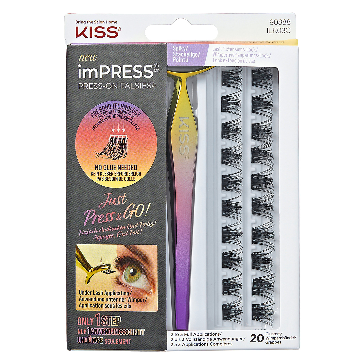 Kiss Lashes - Impress Falsies Press-On Lash Kit Spiky
