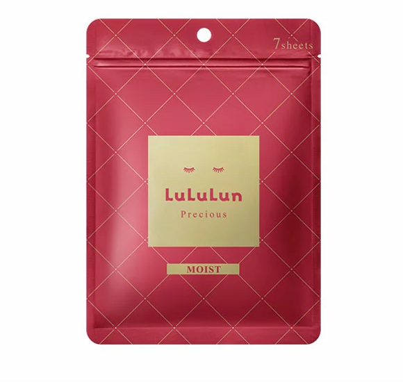 Lululun - Precious, Moist Anti-Aging-Face Mask (Red) 7stk