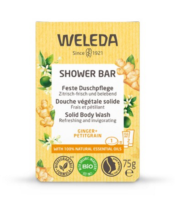 Weleda - Feste Duschpfl. Ginger&Petitgrain 75g
