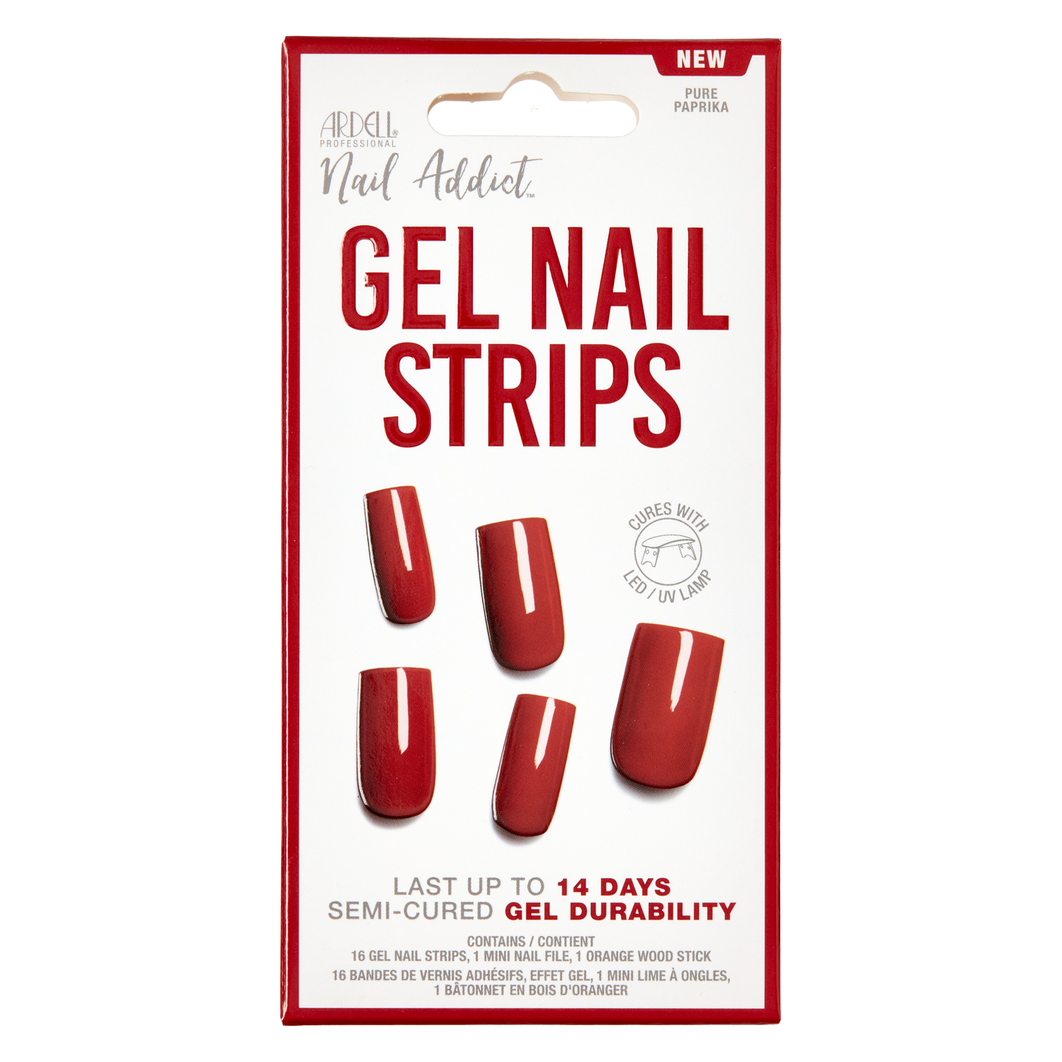 Ardell Nail Addict - Gel Nail Strips Pure Paprika 1x