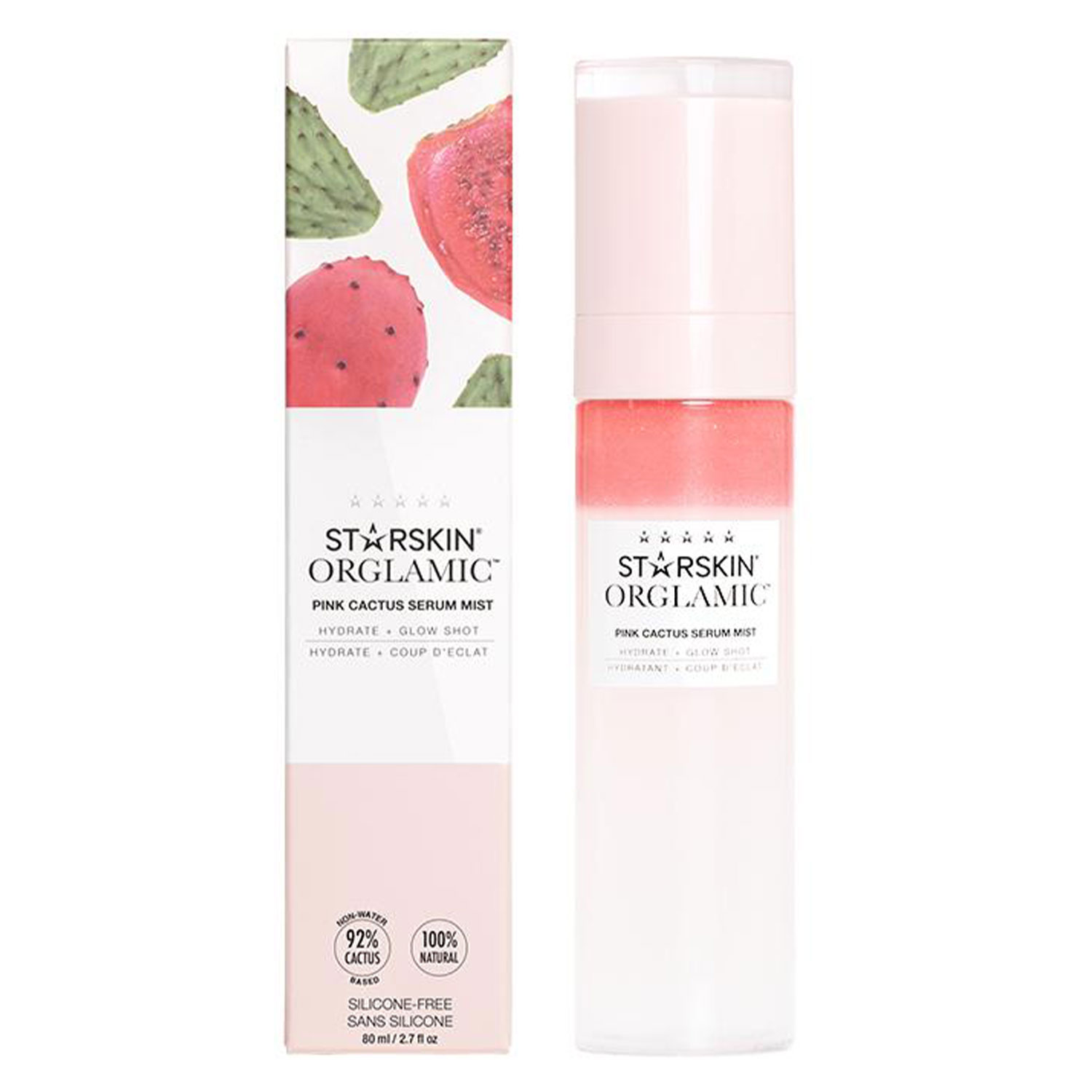 Starskin – Orglamic Pink Cactus Hydrating & Glow Serum Mist 80ml
