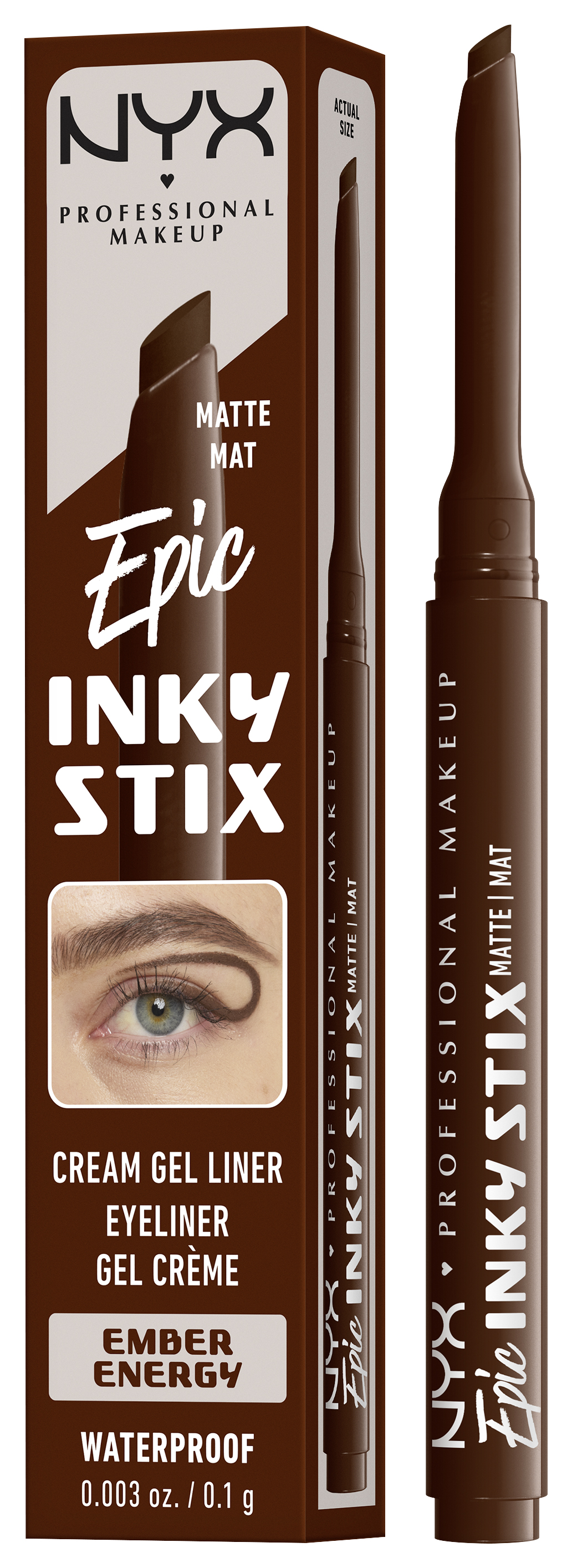 Nyx Professional Makeup Nyx Liner - Epic Inky Stix Cream Gel Eyeliner Waterproof Ember 0,1g