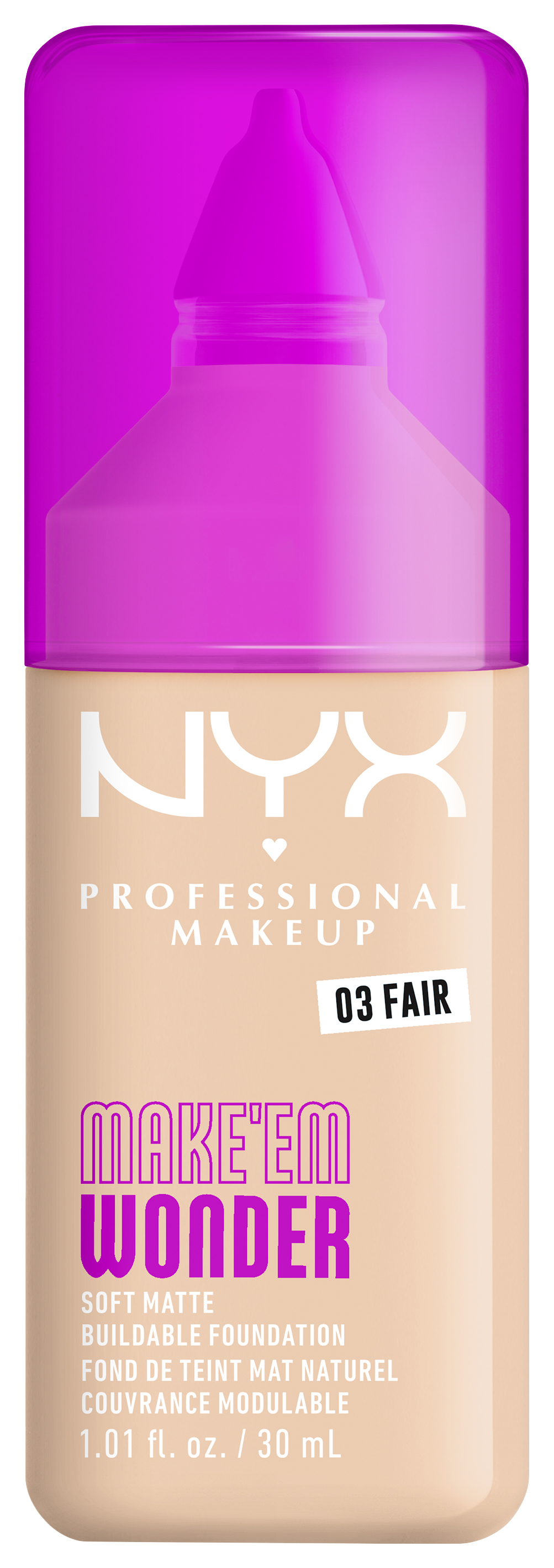 Nyx Professional Makeup Make 'em Wonder - Foundation 03 Fair 30ml