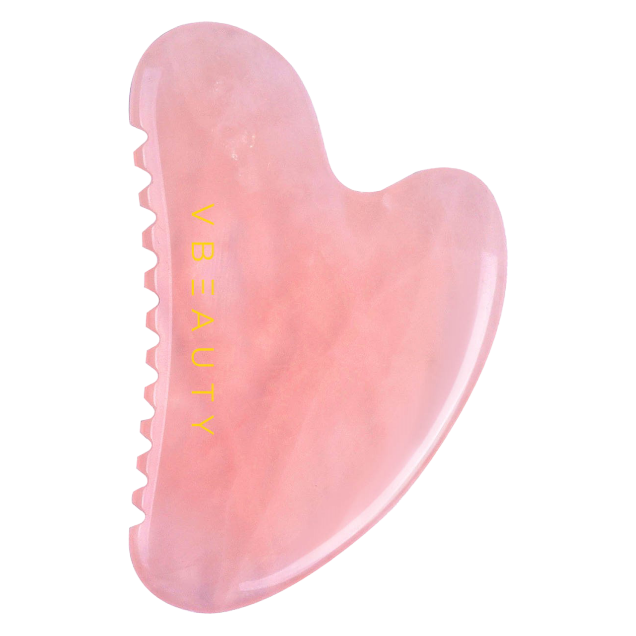 VBEAUTY Tools - Gua Sha Rosenquarz mit Zähnen