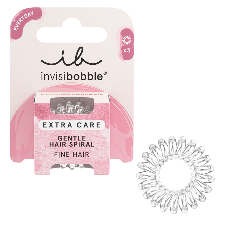 Invisibobble Extra Care – Crystal Clear 3x