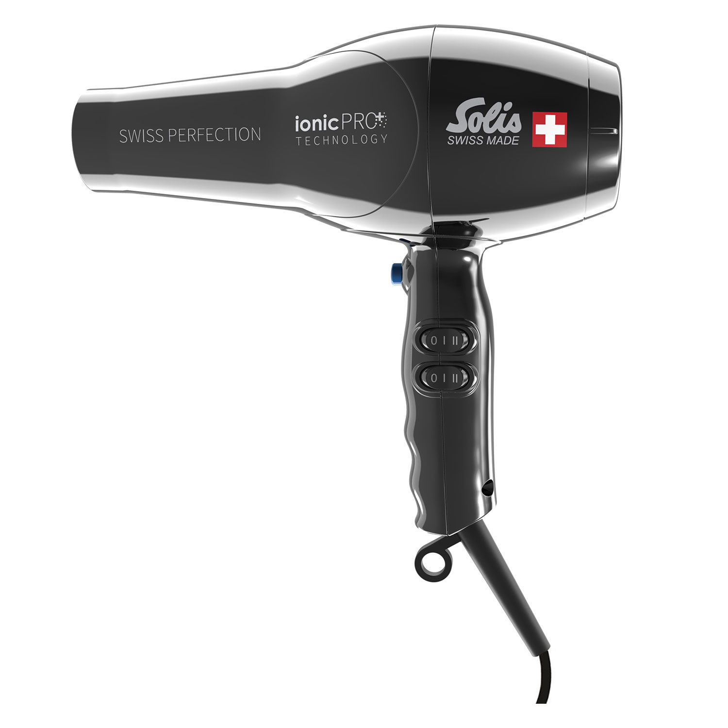 Solis – Swiss Perfection 360º Ionicpro Schwarz 3.0m Kabellänge