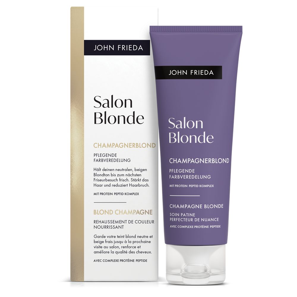 John Frieda Salon Blonde – Coloration Champagnerblond Pflegende Farbveredelung 120ml