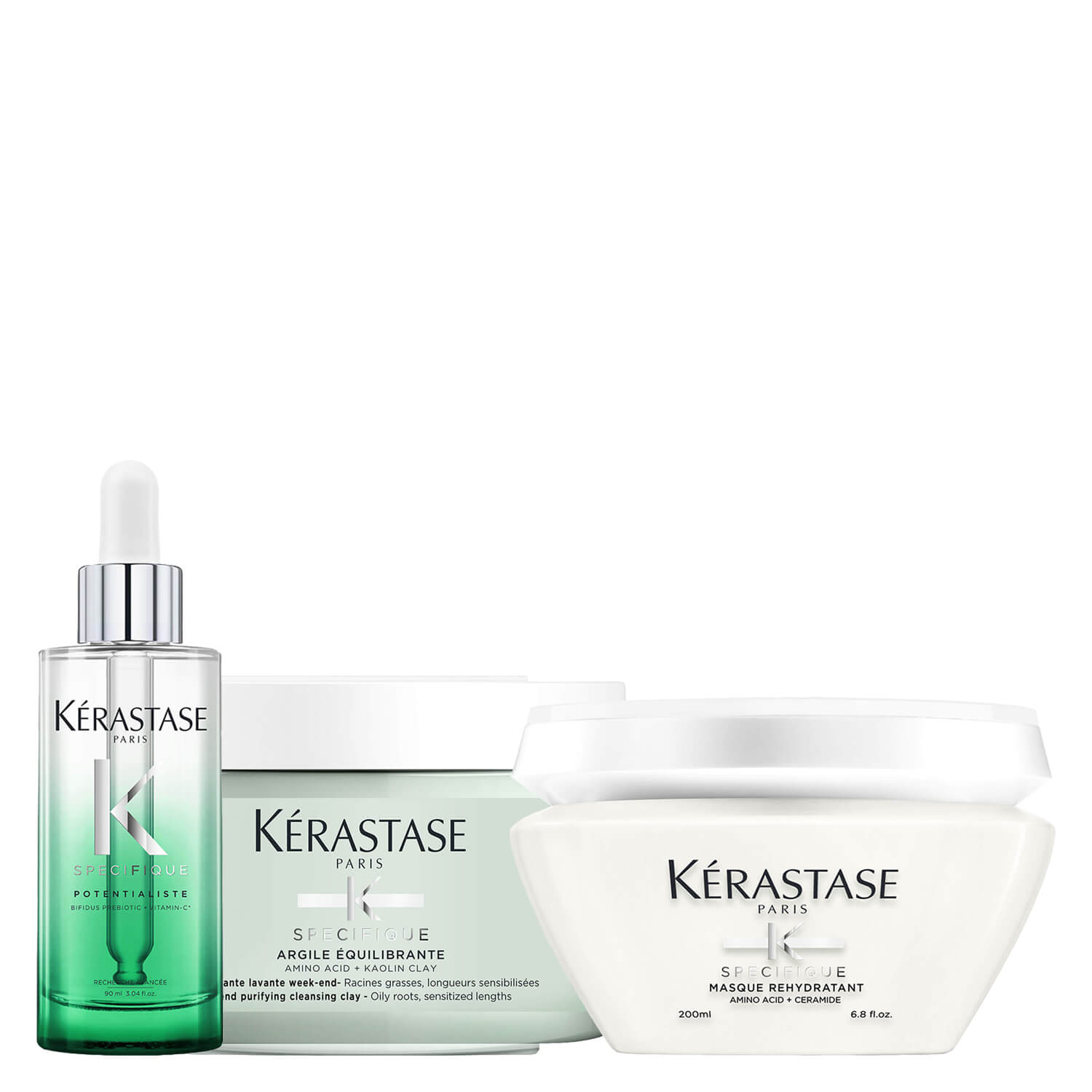 Kérastase Spécifique - Argile Équilibrante + Masque Rehydratant + Potentialiste Serum