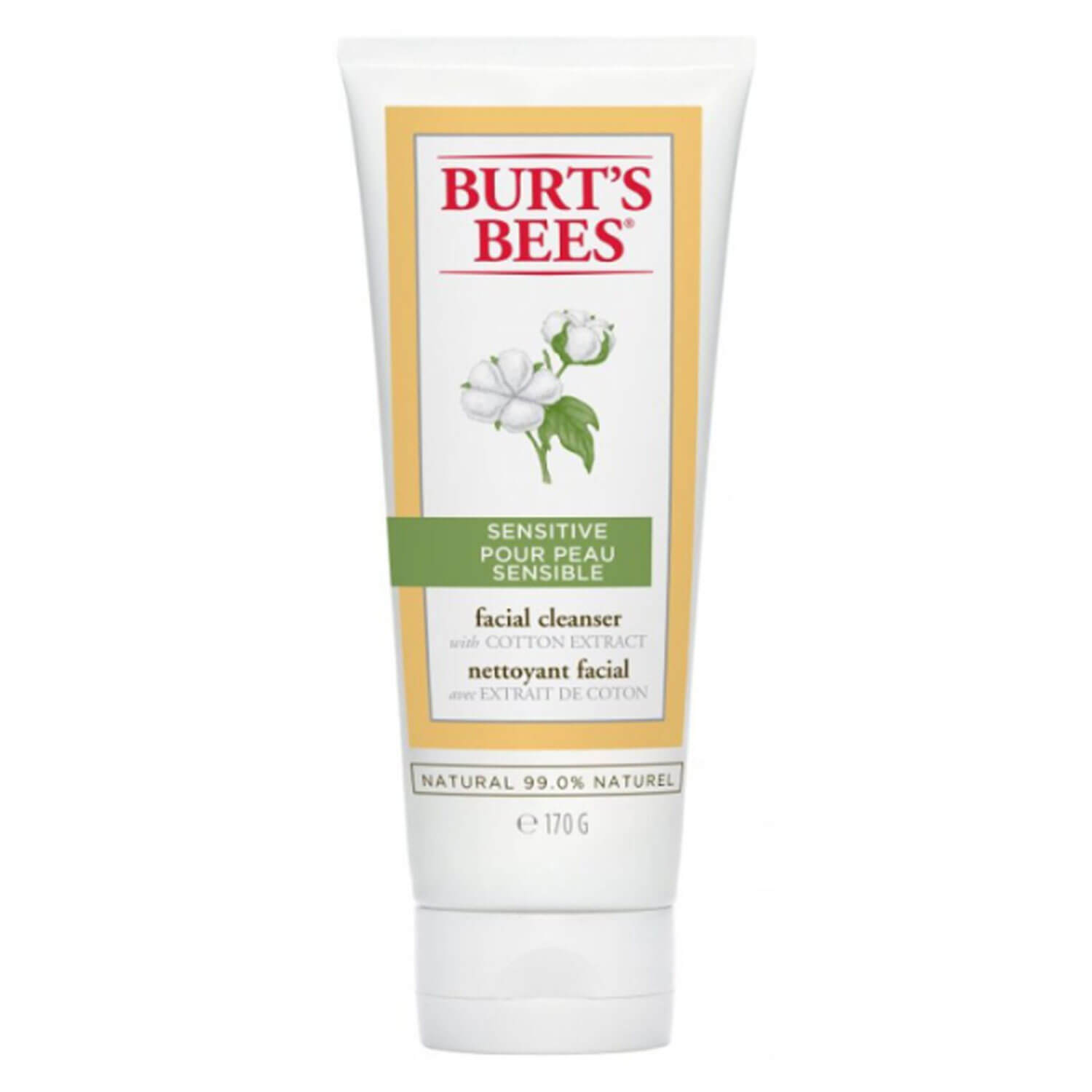 Burt’s Bees – Sensitive Facial Cleanser Cotton Extract 170g