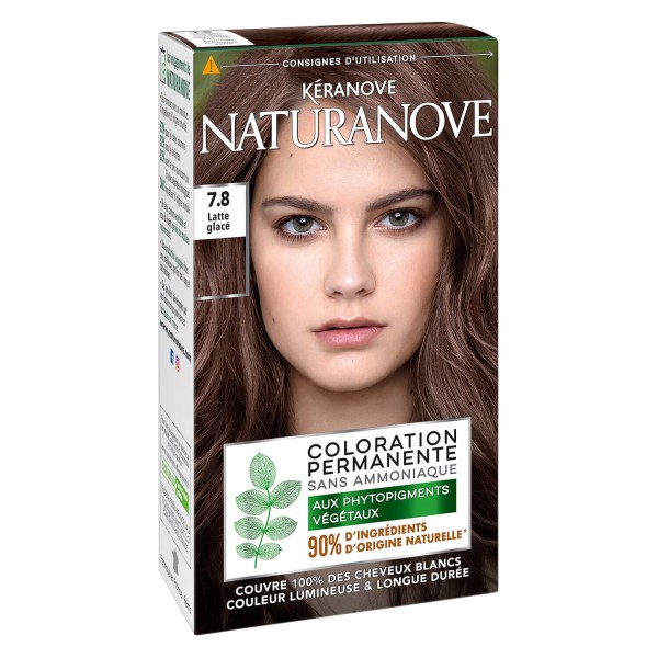 Image of Naturanove - Dauerhafte Haarfarbe Iced Cafe Latte 7.8