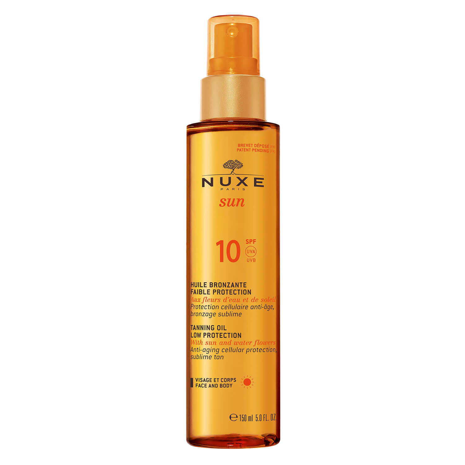 Nuxe Sun - Spf10 L'huile Bonzante Visage Et Corps - Faible Protection 150ml