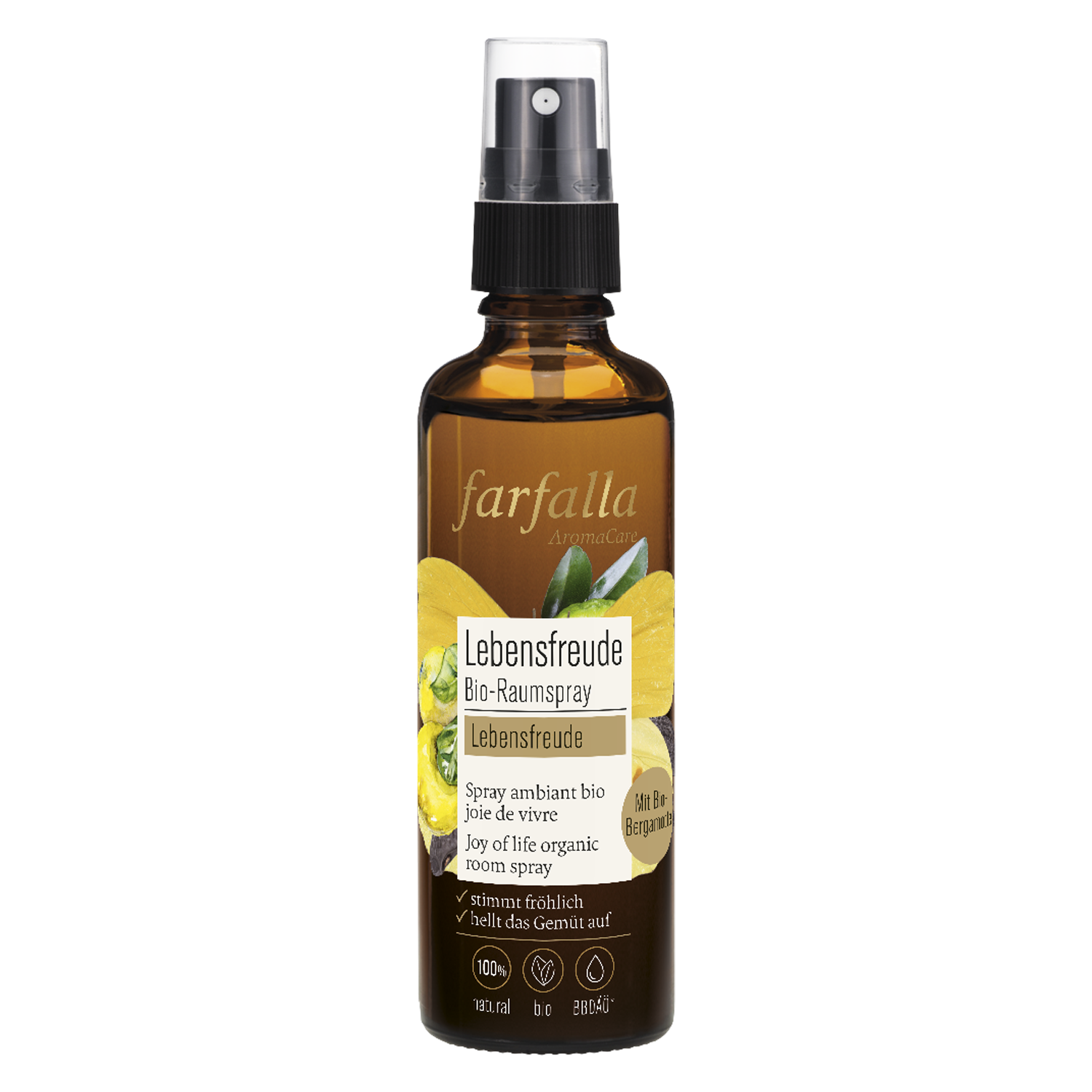 Farfalla Lebensfreude – Bergamotte Lebensfreude Bio-Raumspray 75ml