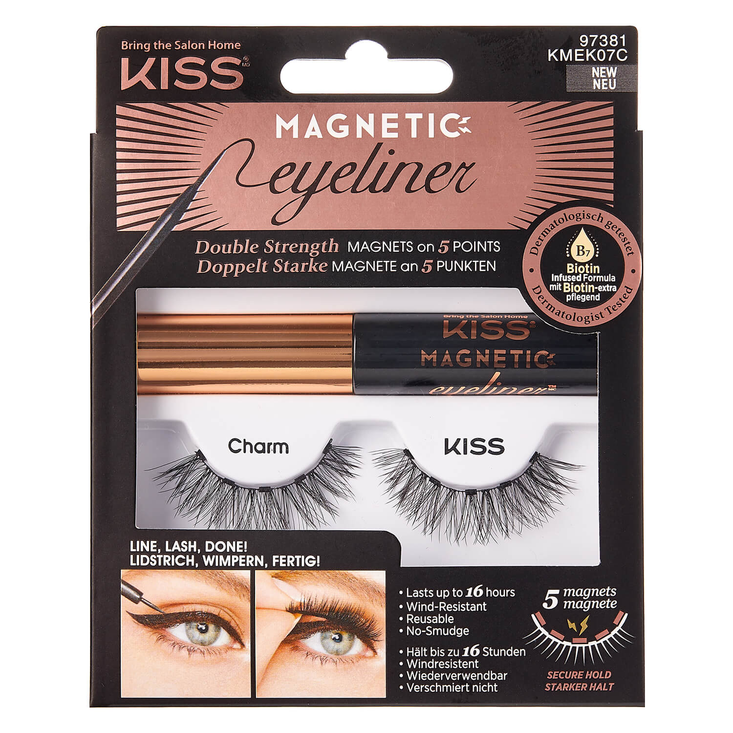 Kiss Lashes - Magnetic Eyeliner/Eyelash Kit 1x