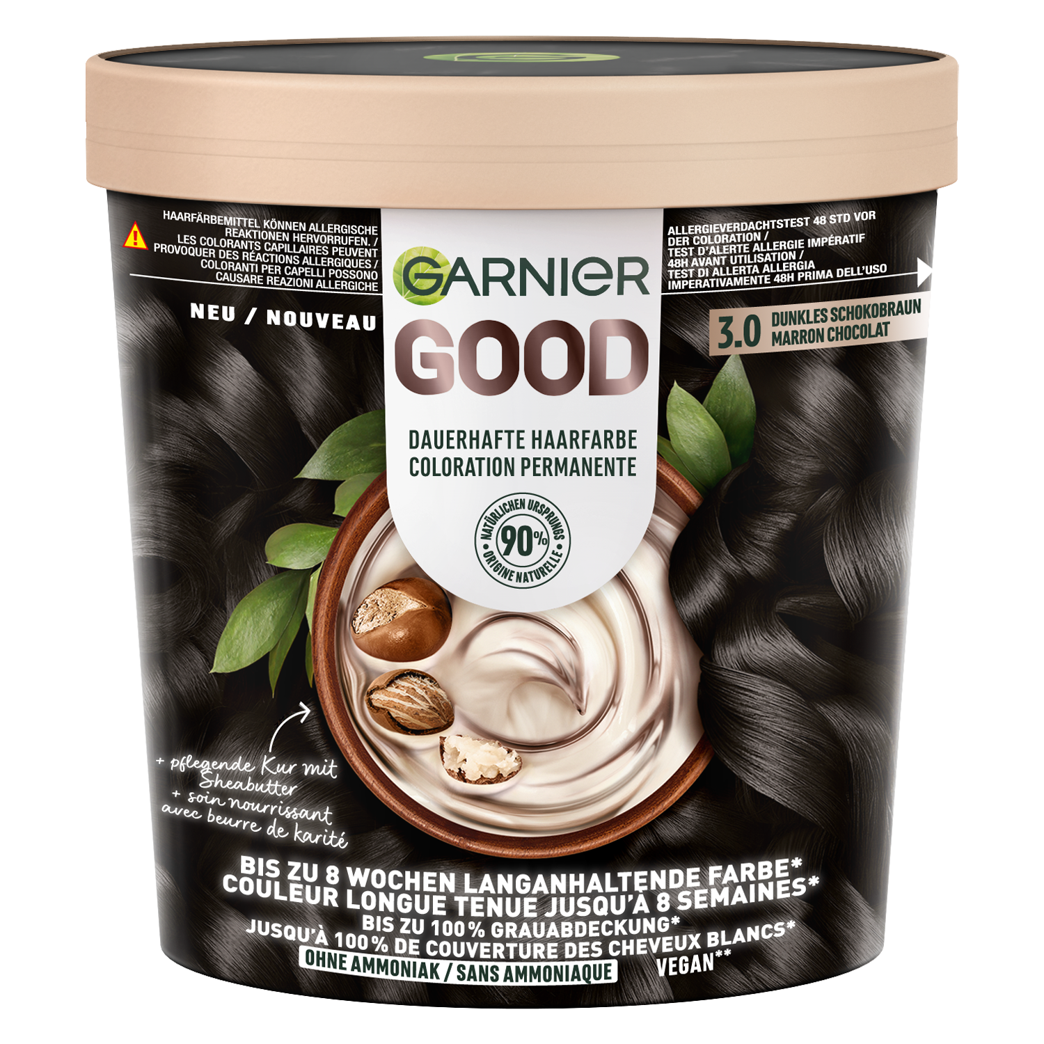 Garnier Good Color – Dauerhafte Haarfarbe 3.0 Dunkles Schokobraun