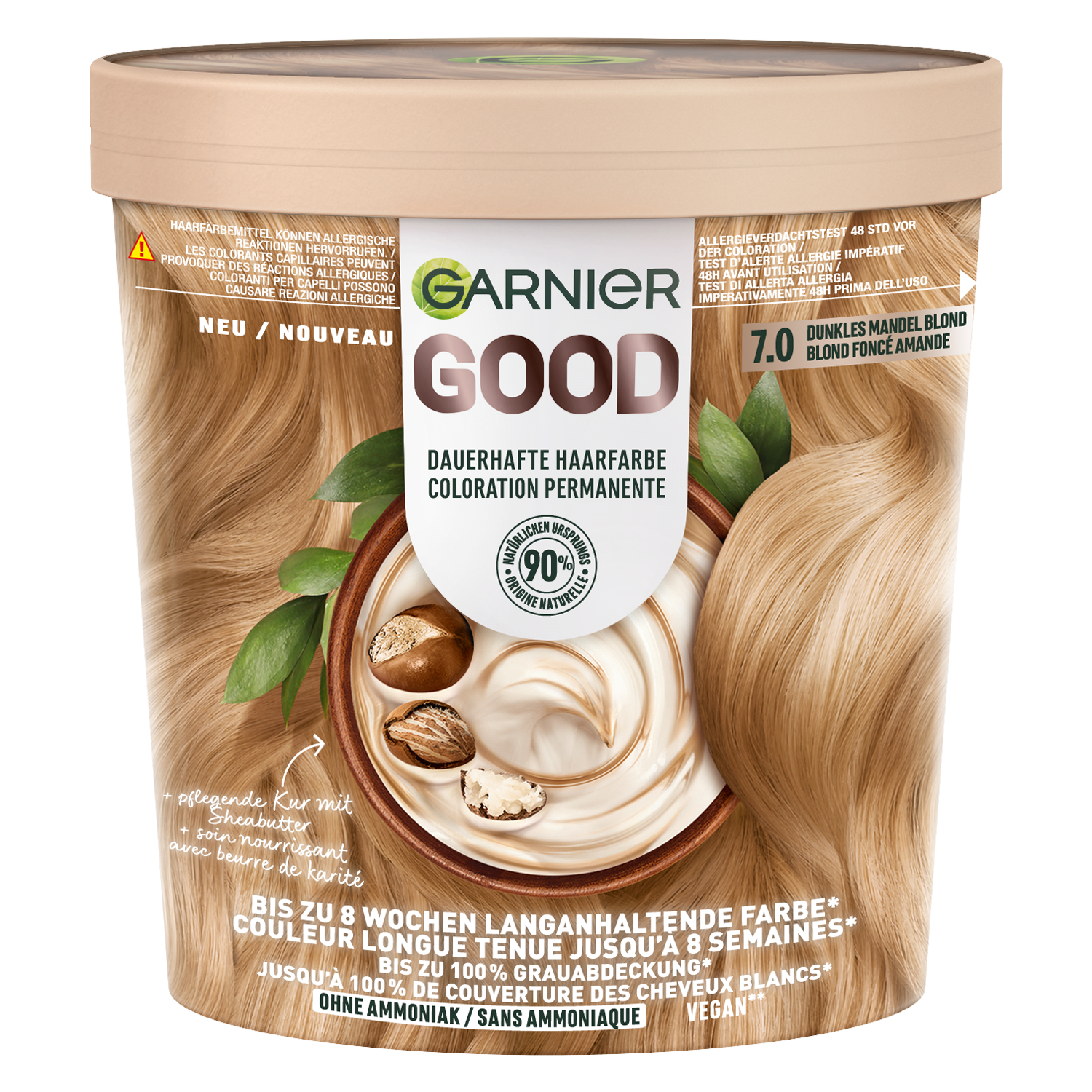 Garnier Good Color – Dauerhafte Haarfarbe 7.0 Dunkles Mandel Blond