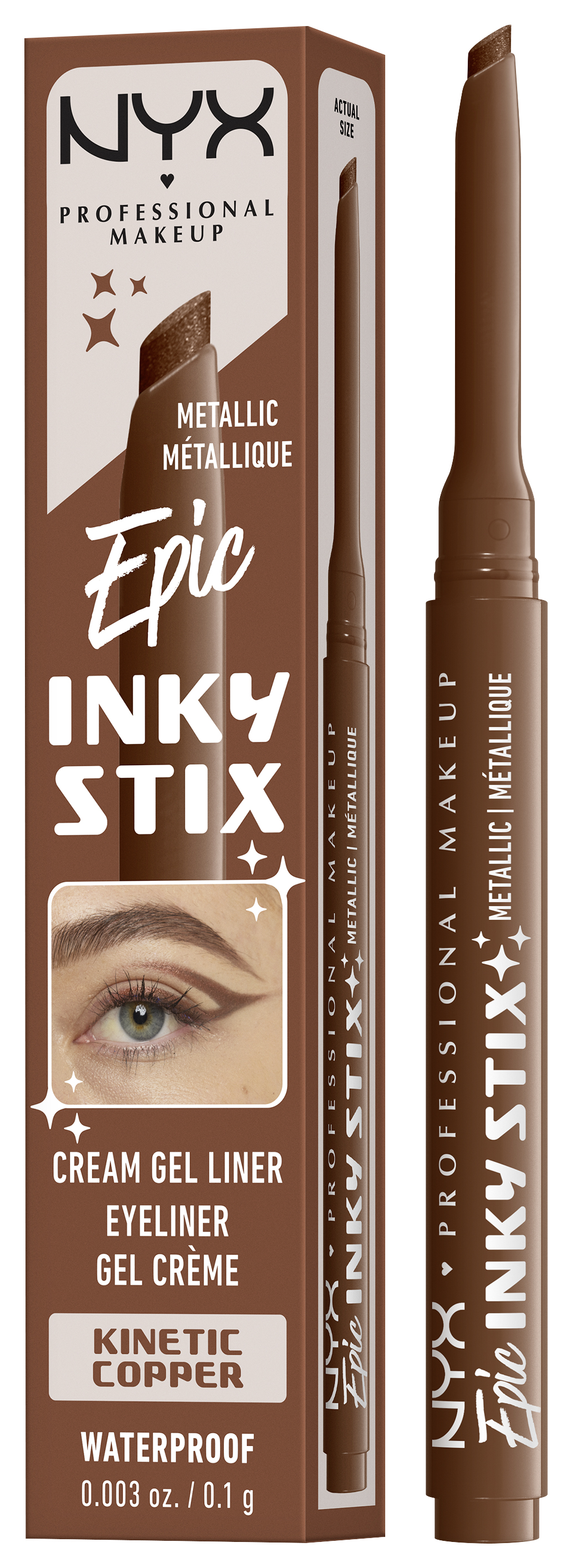 Nyx Professional Makeup Nyx Liner - Epic Inky Stix Cream Gel Eyeliner Waterproof Kinetic 0,1g