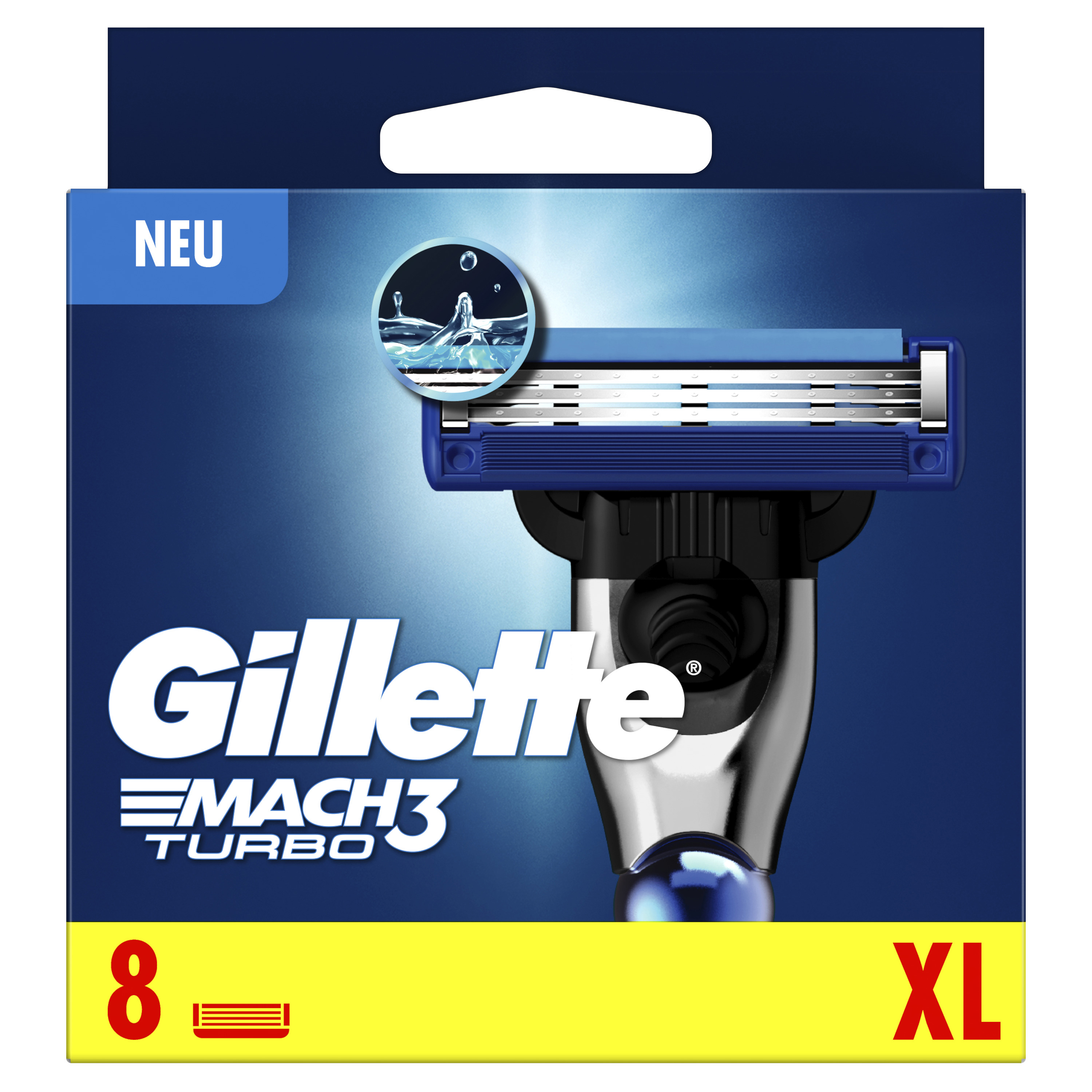 Gillette - Mach3 Turbo 3d Systemklingen 8er 8stk