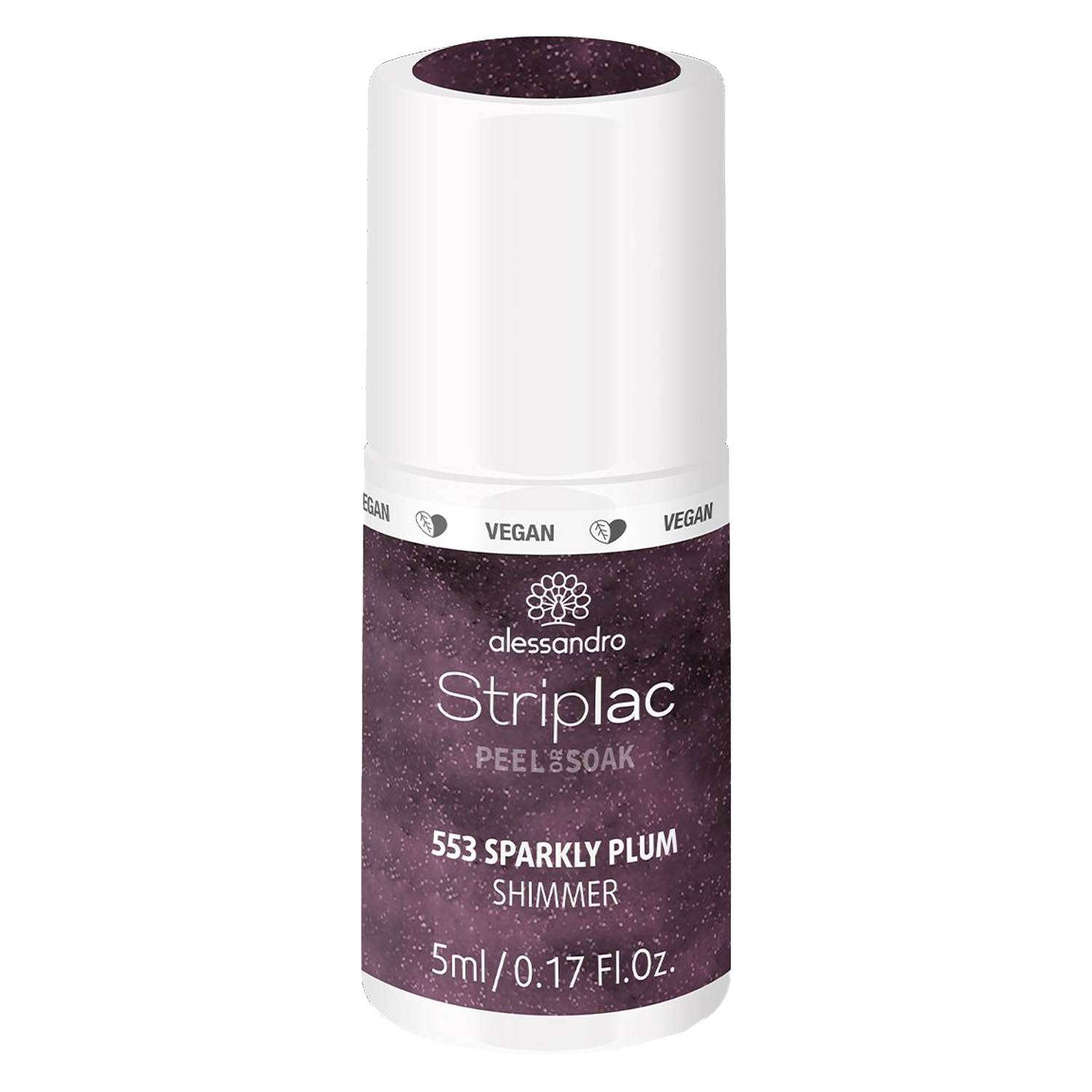 Alessandro Striplac Peel Or Soak - Sparkly Plum 5ml