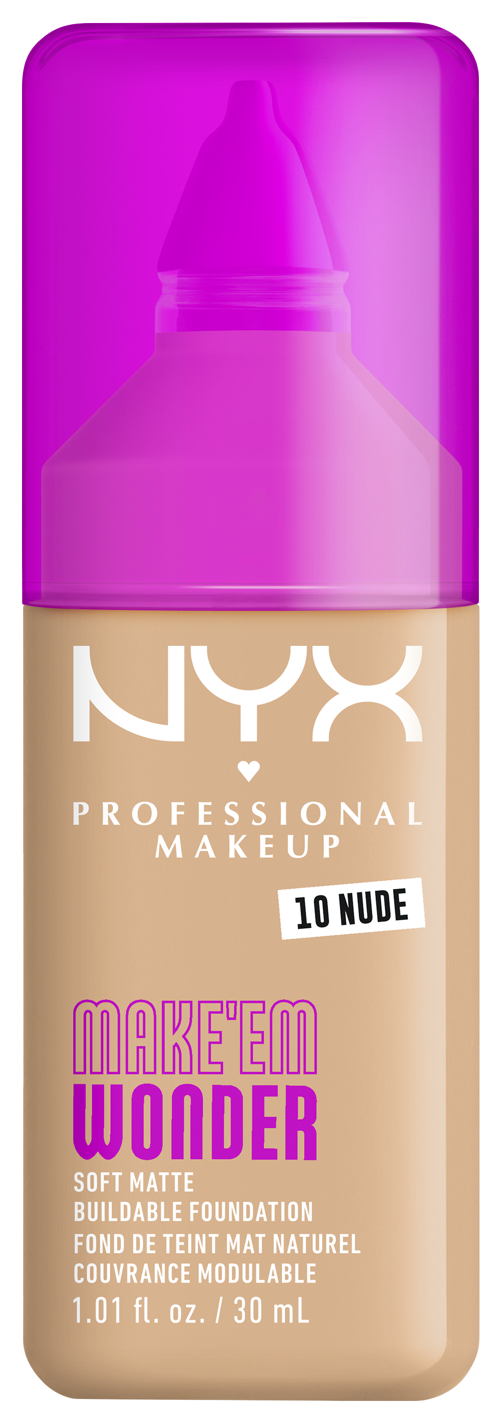 Nyx Professional Makeup Make 'em Wonder - Foundation 10 Nude 30ml