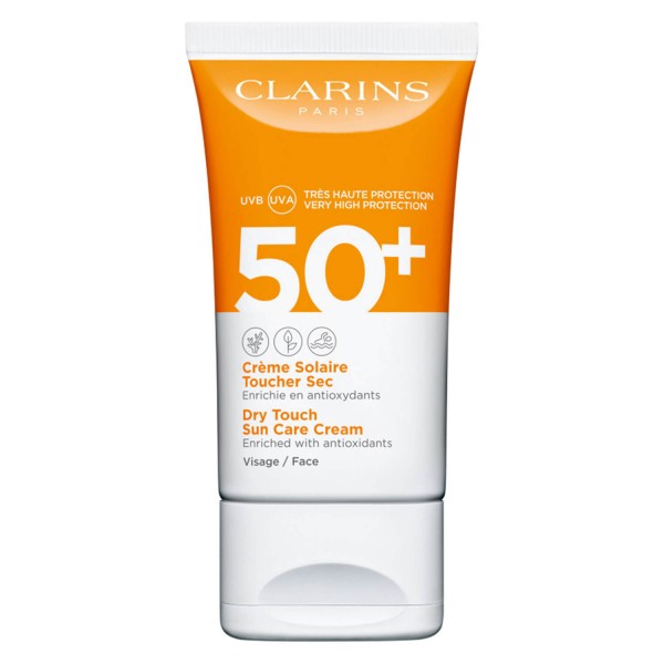 Image of Clarins Sun - Crème Solaire Toucher Sec Visage SPF50+