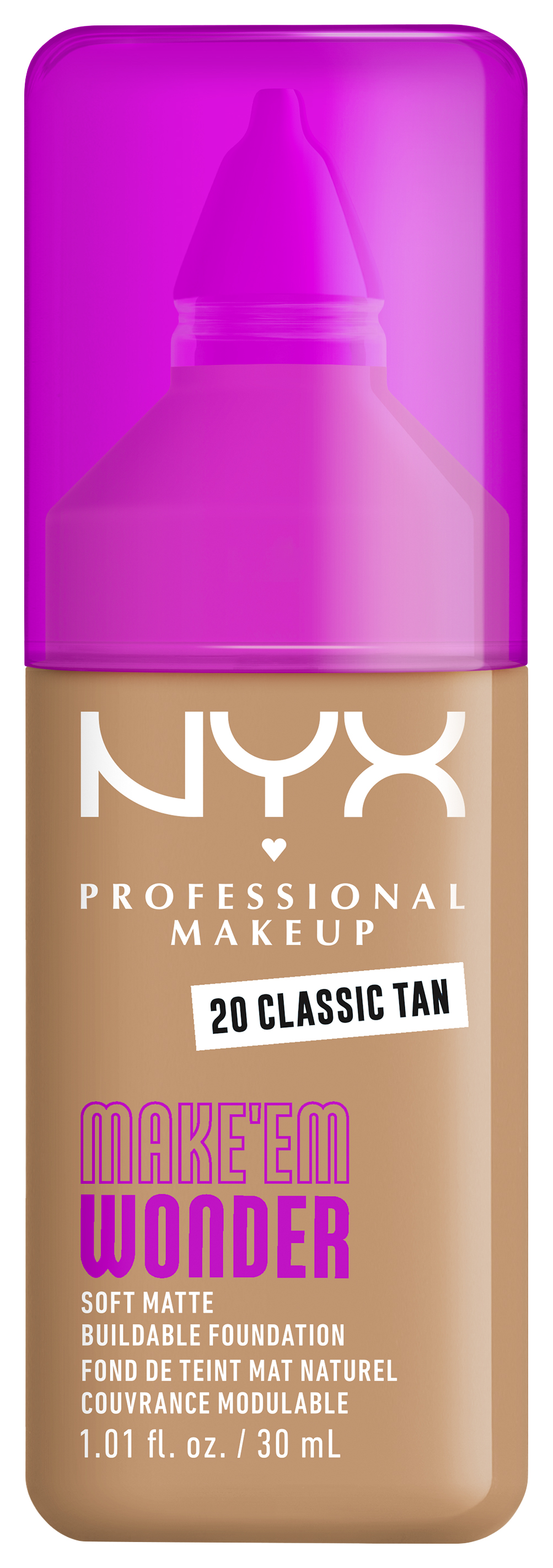 Nyx Professional Makeup Make 'em Wonder - Foundation 20 Classic Tan 30ml