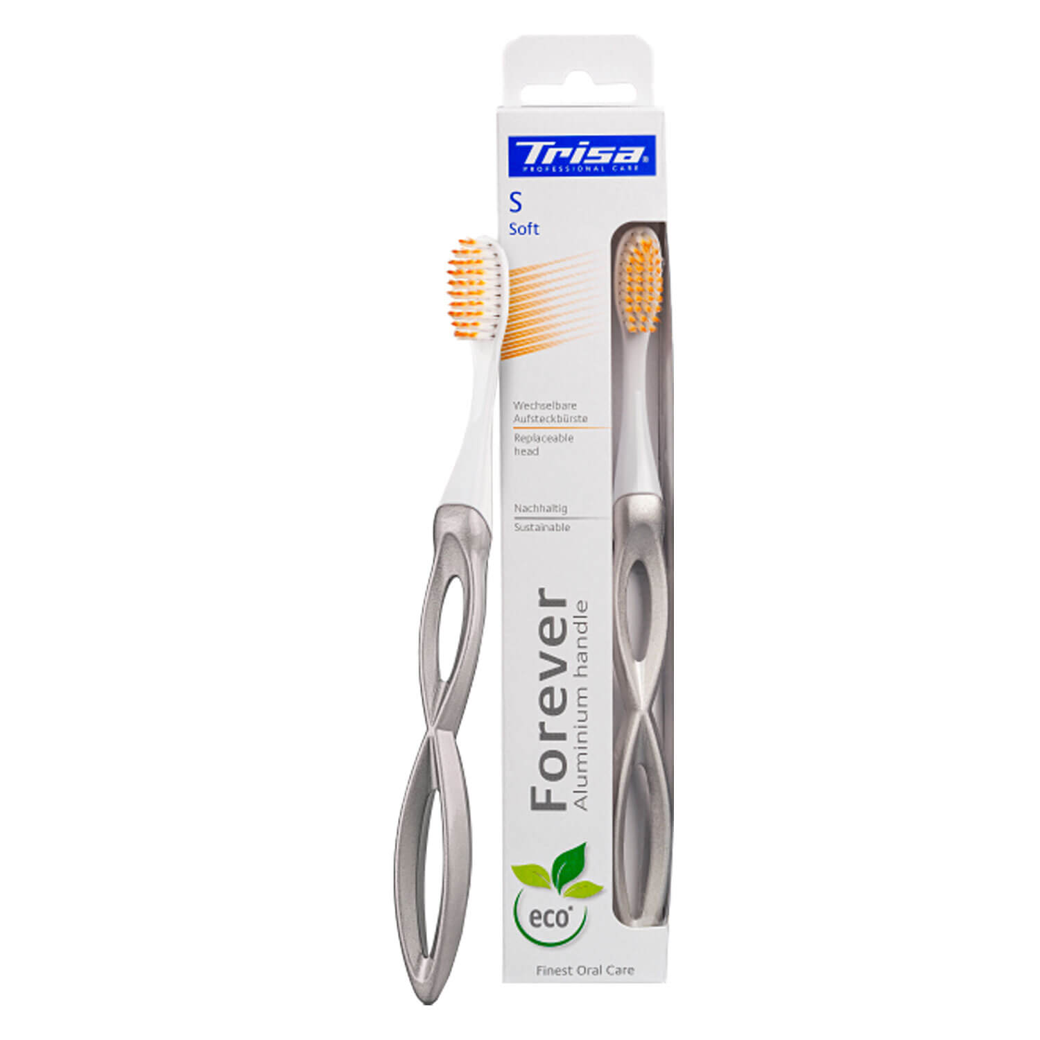 Trisa Of Switzerland Trisa Oral Care - Wechselbare Aufsteckbürste Forever Soft Silber 1x