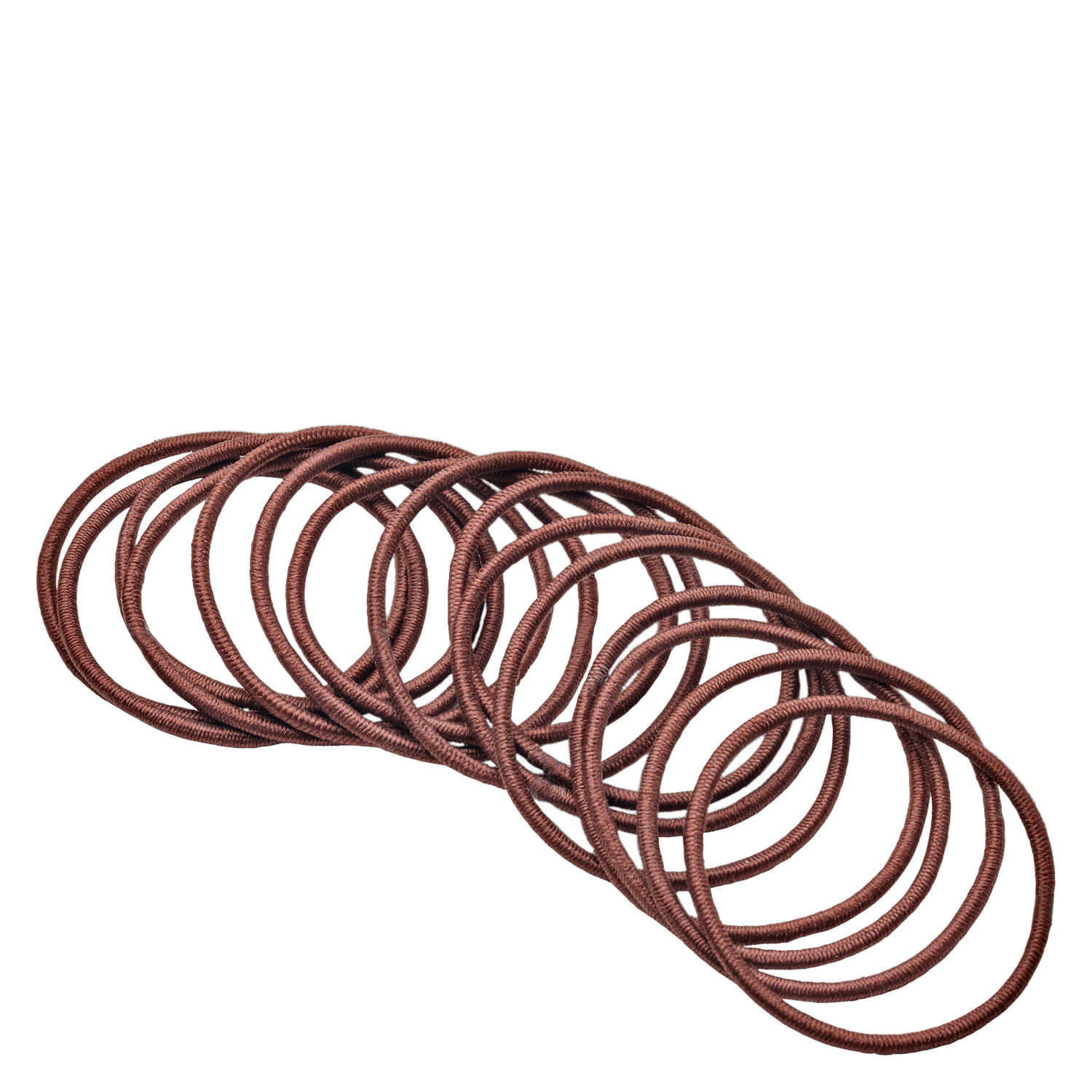 Dailygo – Haargummi Ohne Metallverschluss Dünn Braun 15x