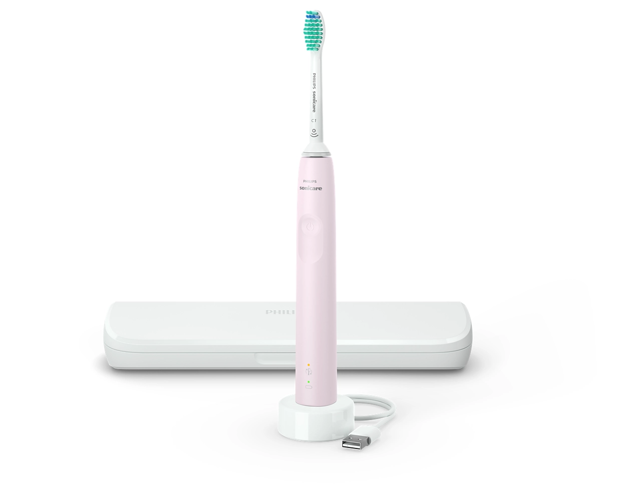 Philips Sonicare – 3100 Series Elektrische Schallzahnbürste + Reiseetui – Rosa 1x