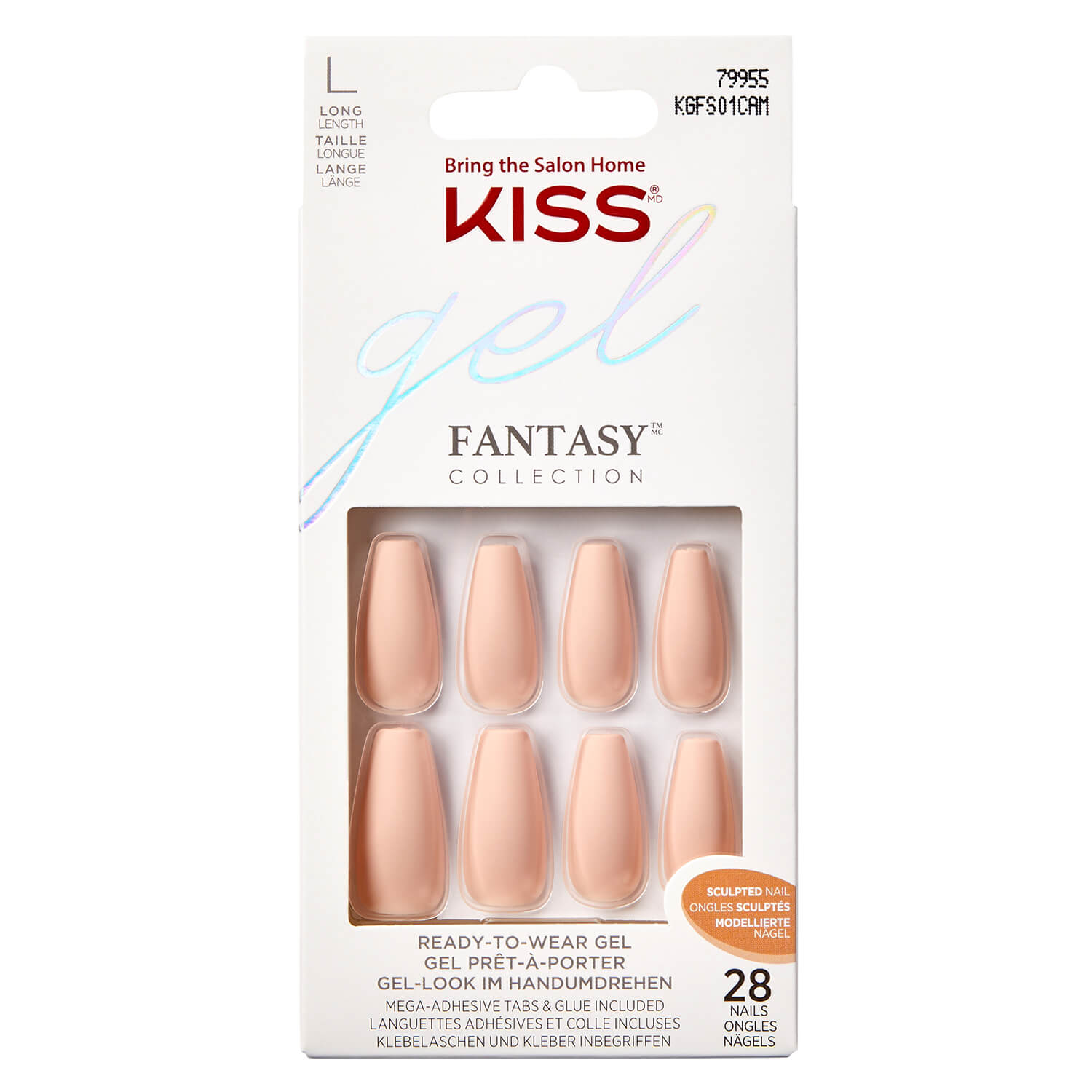 Kiss Nails - Gel Fantasy Sculpted Nails 4 The Cause 28x