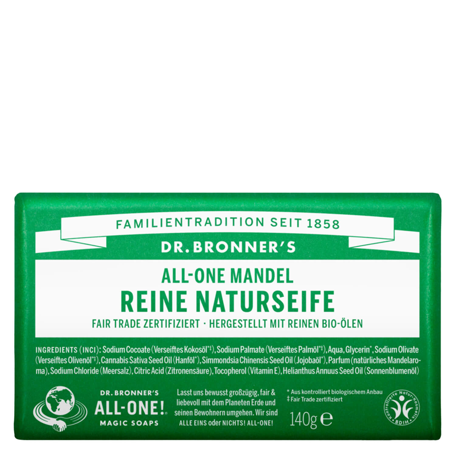 Dr. Bronner’s – Naturseife Mandel 140g