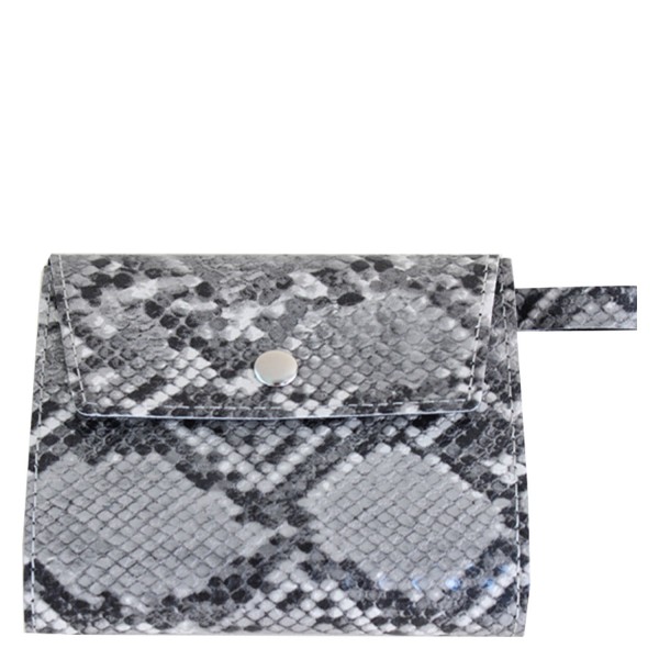 Image of CARRY & CO. - Mask Etui in Veggy Leather Gray Snake