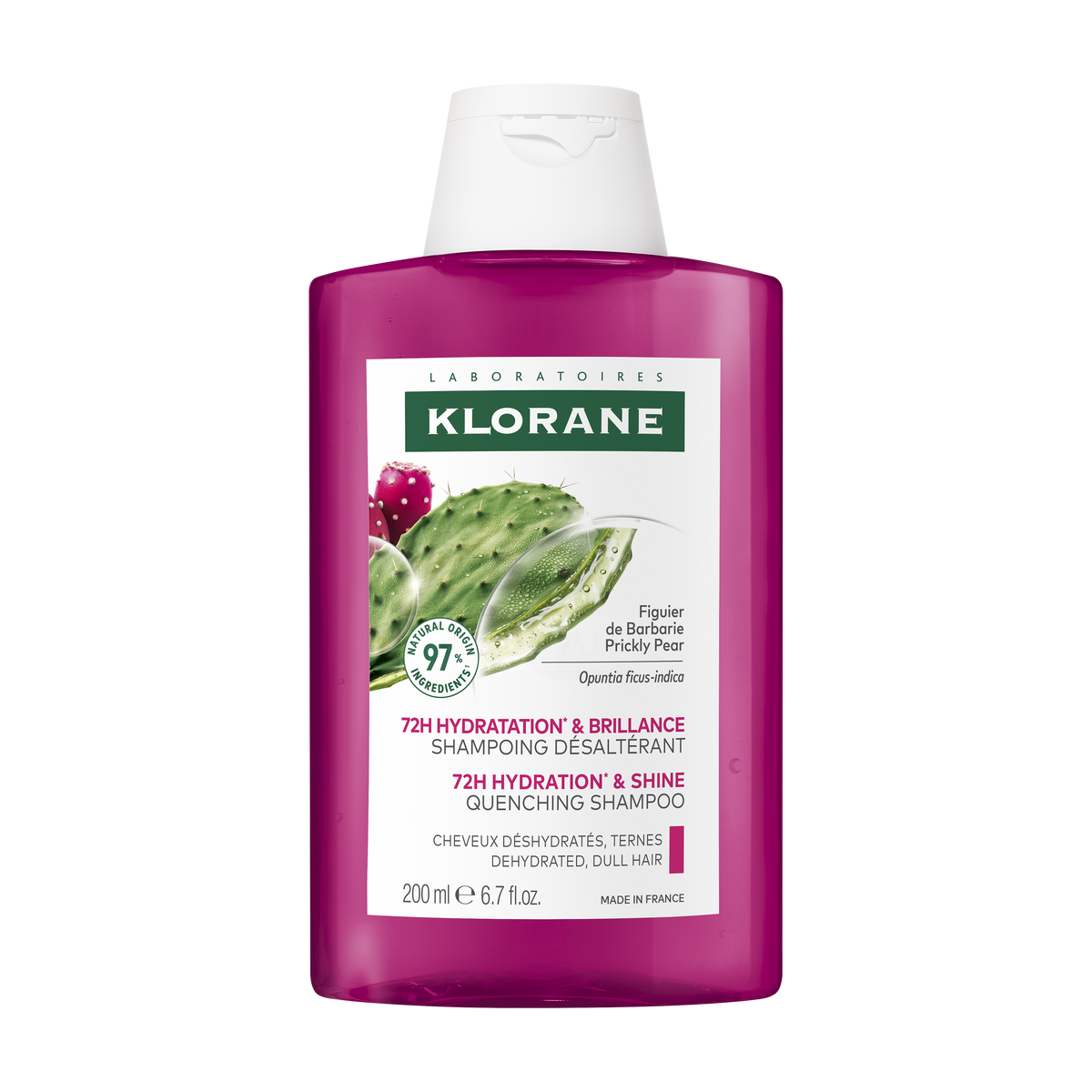 Klorane Feigenkaktus – Feuchtigkeits- & Glanzspendendes Shampoo 200ml