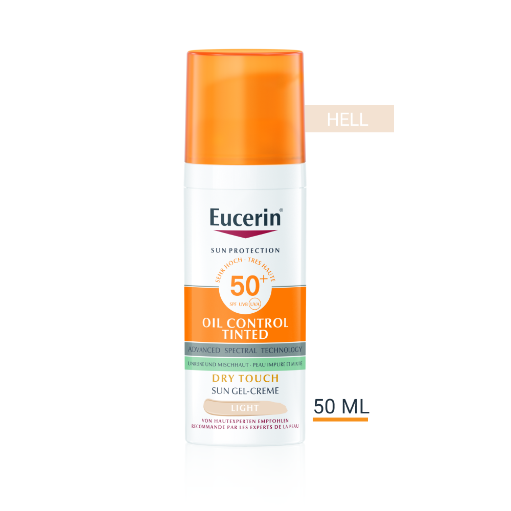 Eucerin - SUN Face Oil Control Gel-Crème teintée light SPF 50+