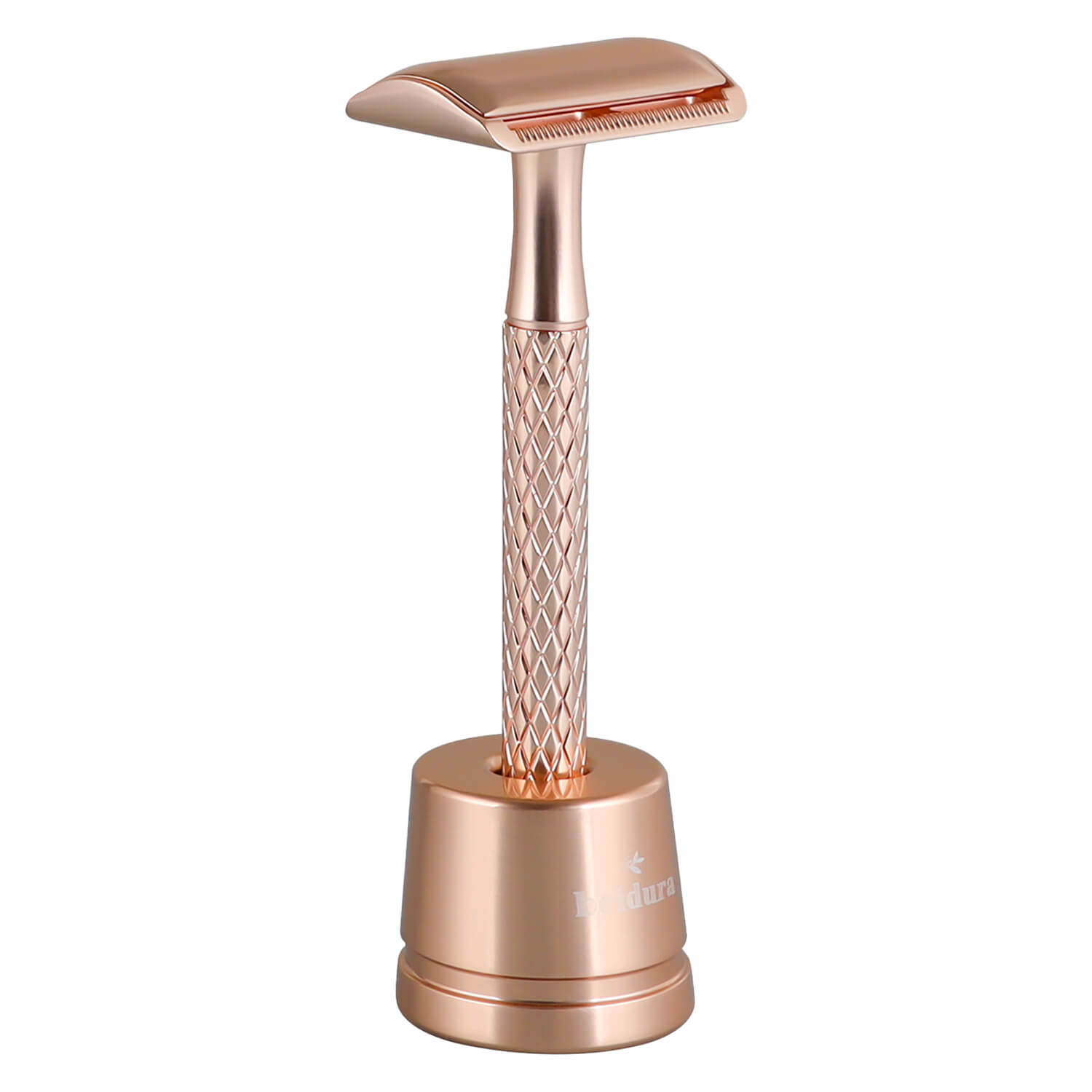 Beldura - Rasierhobel Mit Ständer Gold