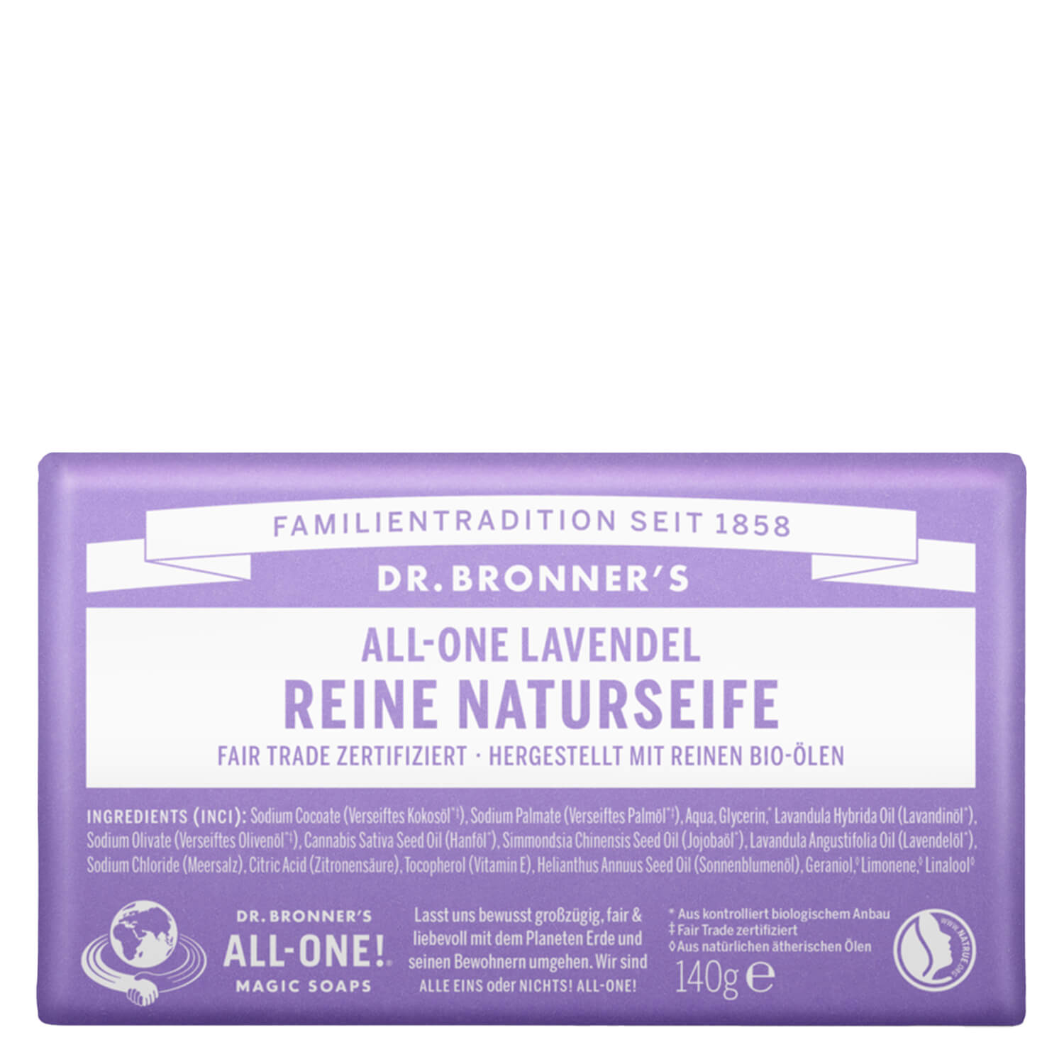 Dr. Bronner’s – Naturseife Lavender 140g