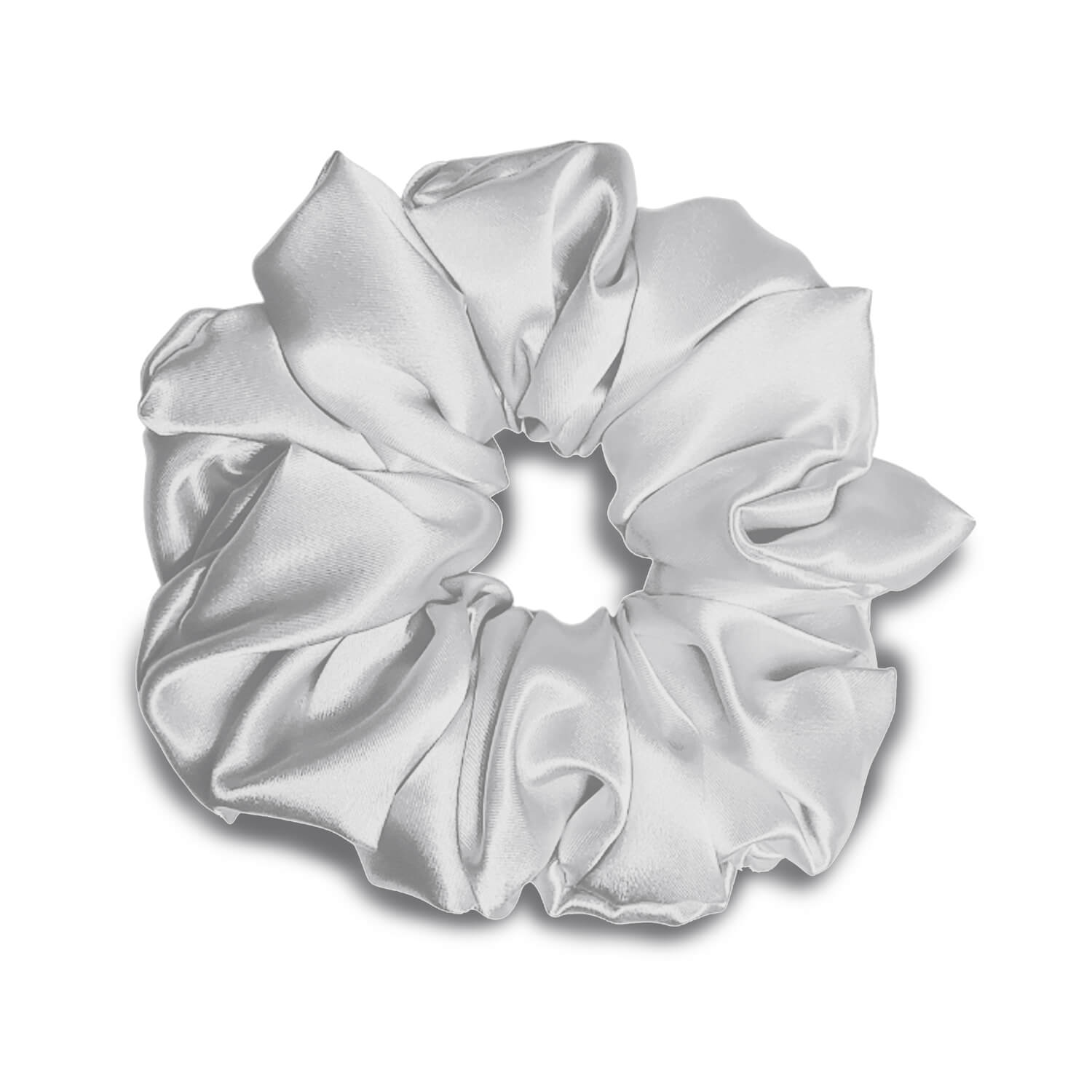 Vbeauty Hair – Seiden Scrunchie Silber 1x