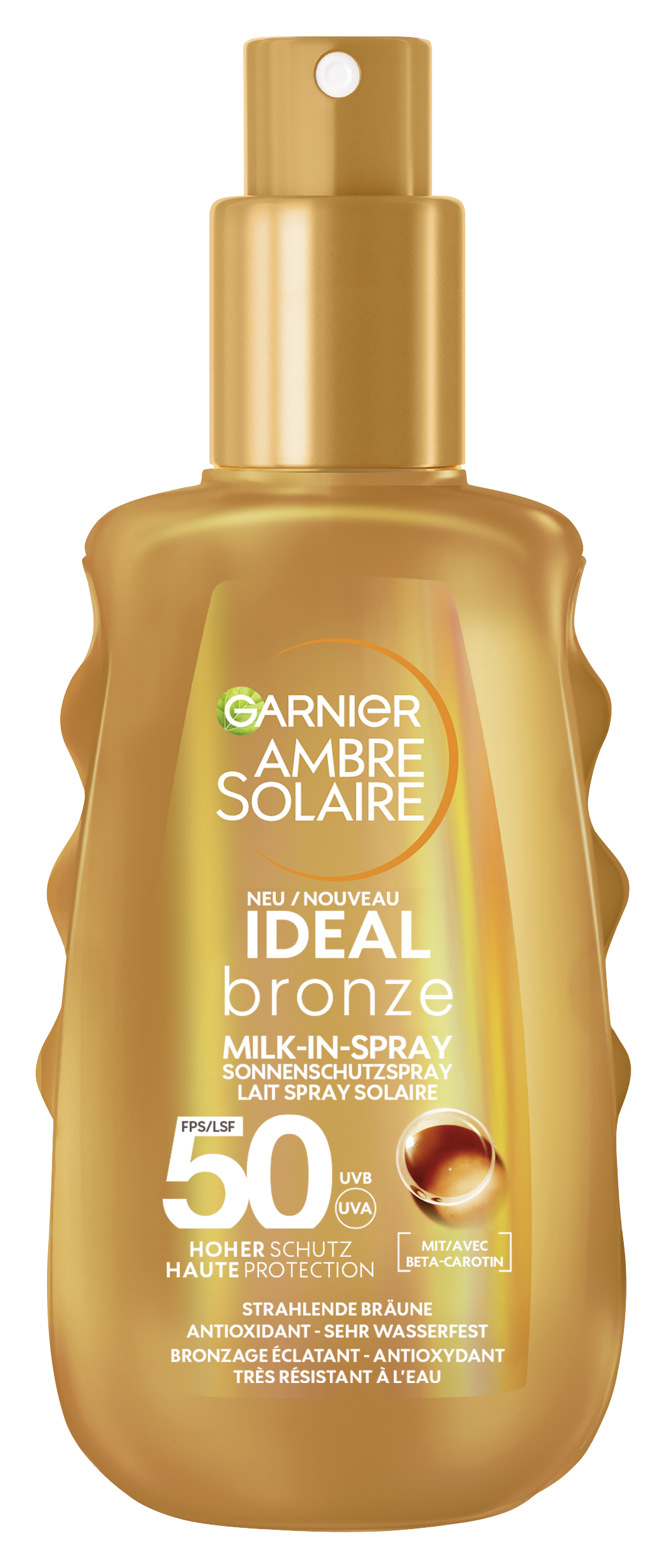 Garnier Ambre Solaire - Ideal Bronze Milk-In-Spray Sonnenschutzspray Mit Lsf 50 150ml