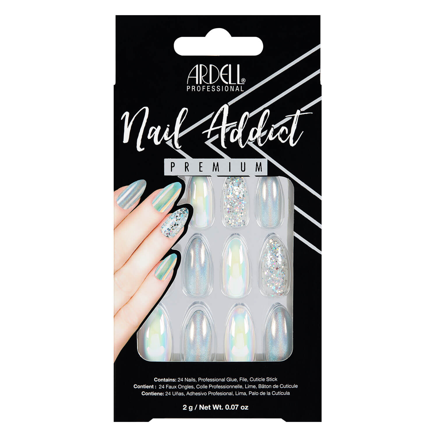 Ardell Nail Addict – Nail Addict Holographic Glitter 24x