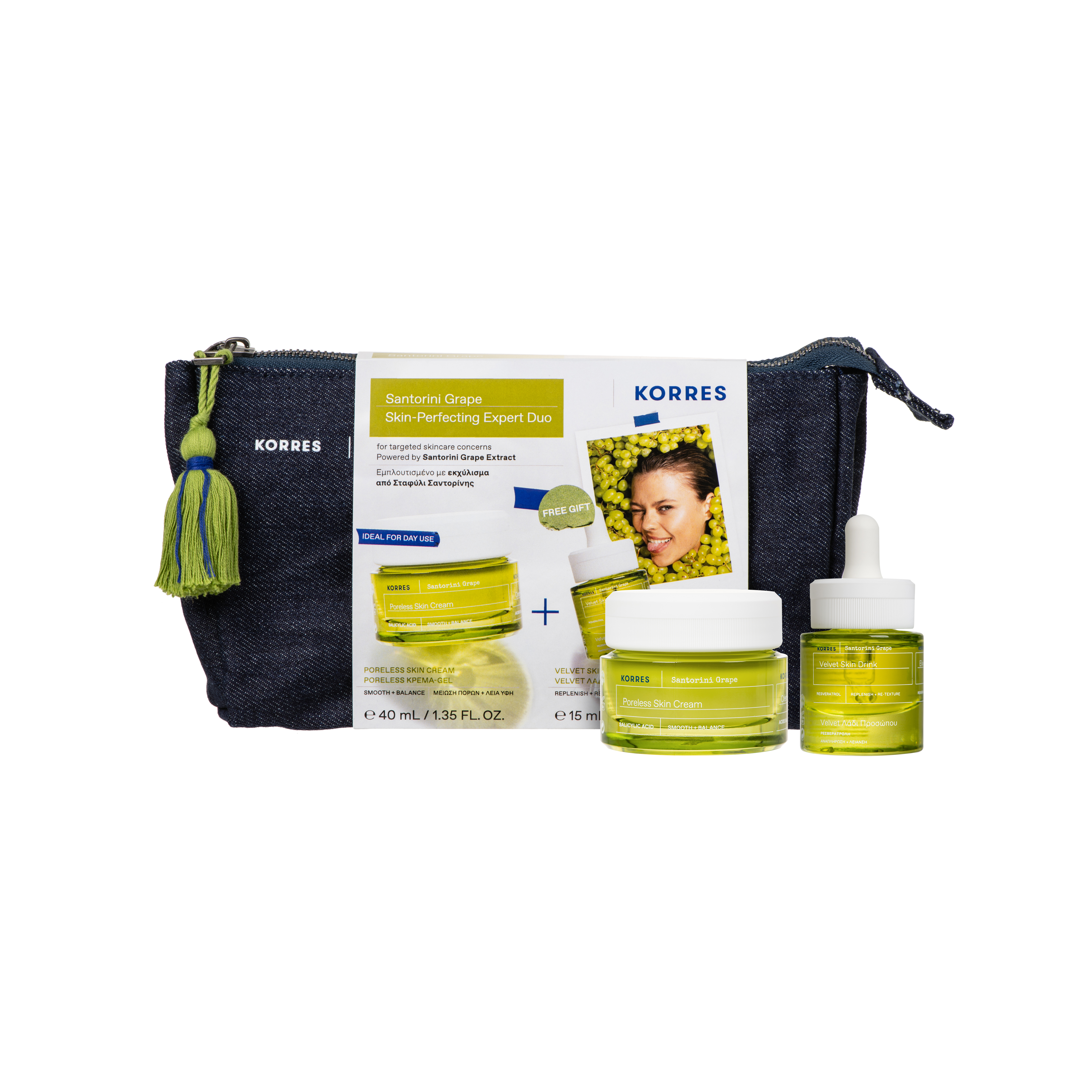 Korres Care – Santorini Grape Porenverfeinerndes Expert Duo 1x