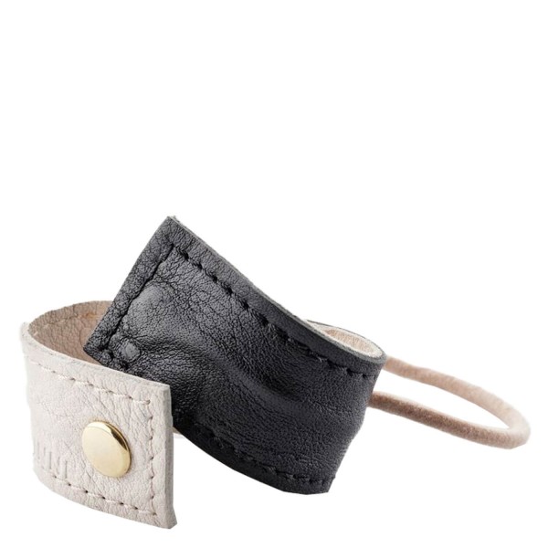 Image of Corinne World - Leather Band Short Bendable Black/Cream