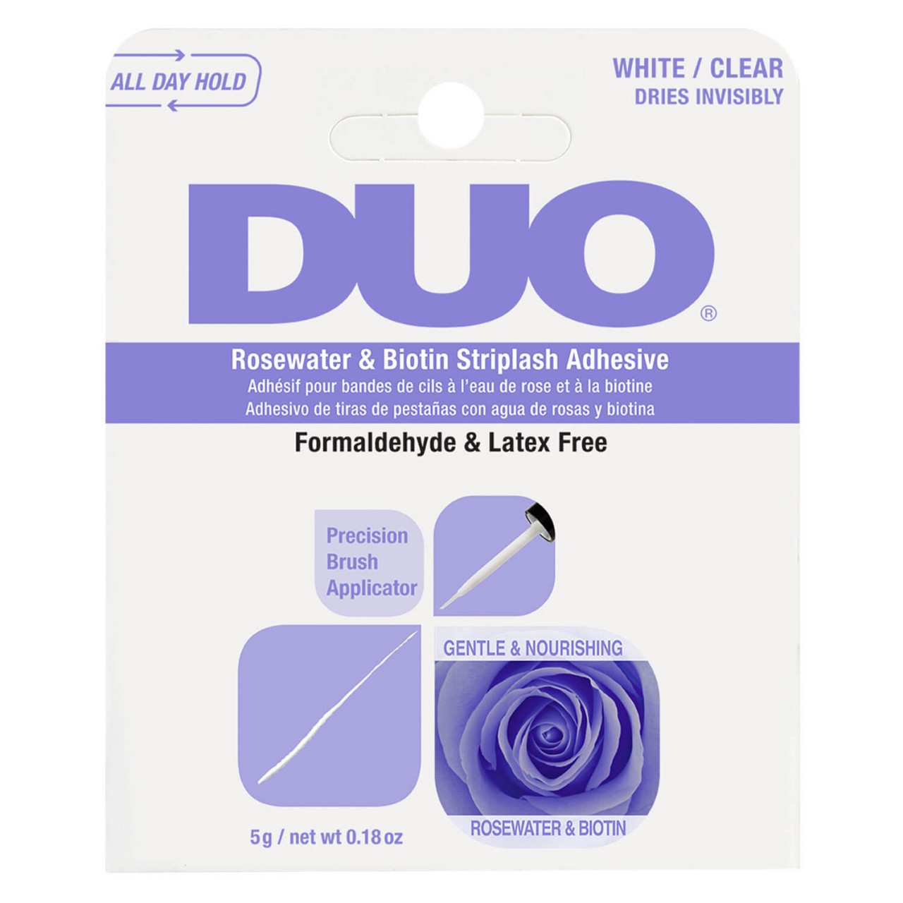 DUO - Adhesive White/Clear Rosewater & Biotin