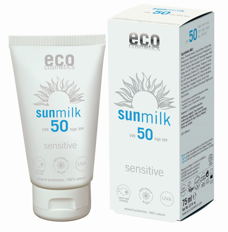 Eco Cosmetics – Sonnenmilch Sensitiv Lsf50 75ml