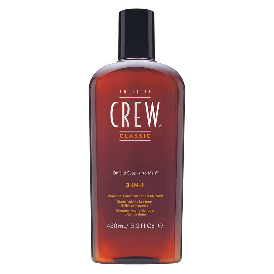 Crew Hair & Body Care – American Crew Classic 3-In-1 Shampoo, Conditioner & Body Wash 450ml