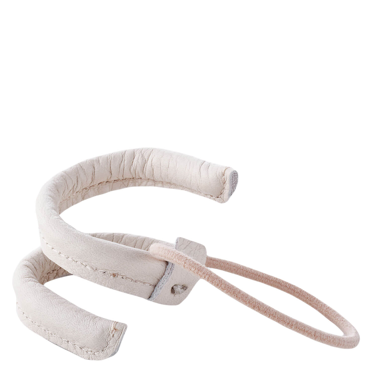 Corinne World – Leather Band Short Narrow Bendable Cream 1x