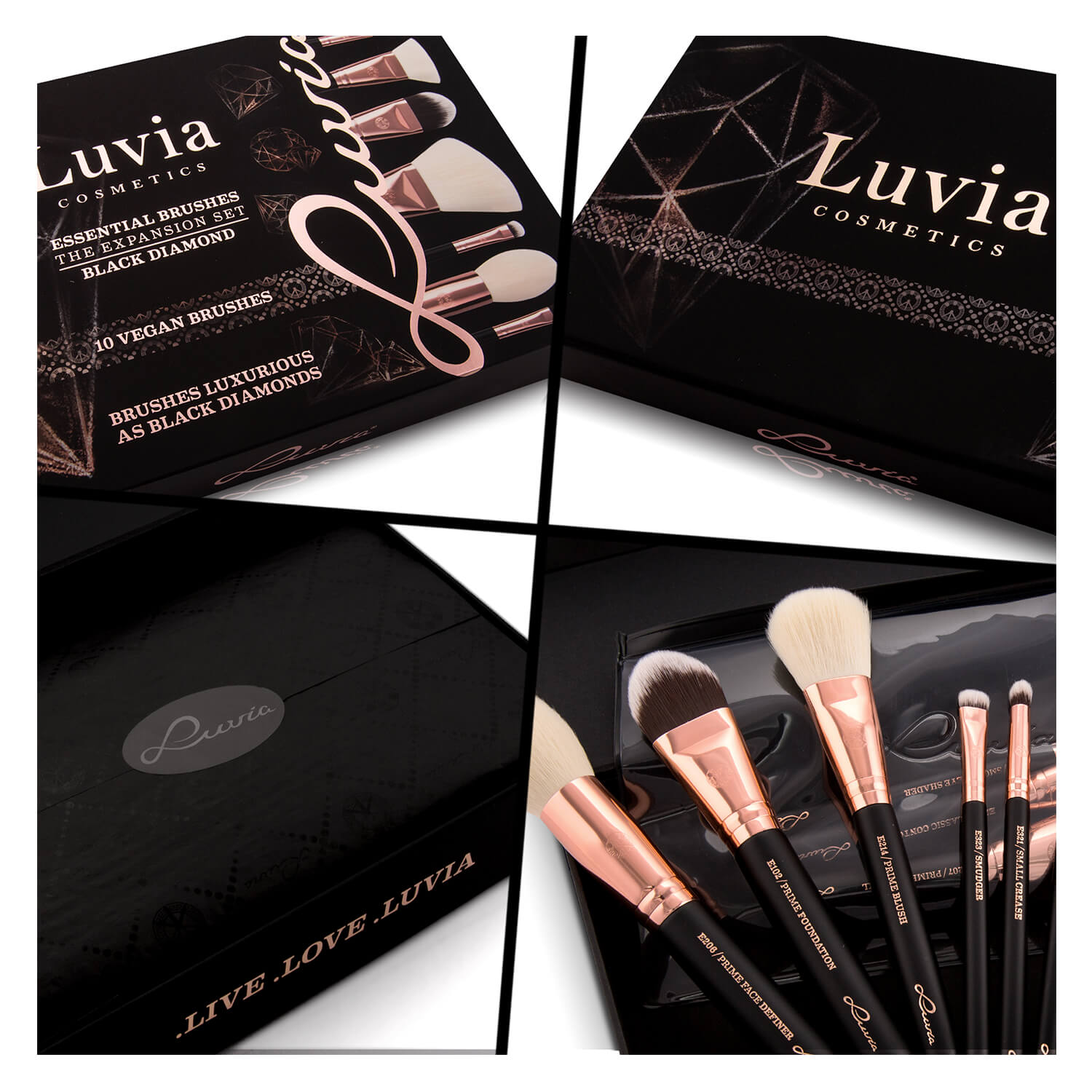 Luvia Cosmetics BRUSH SET - Set de brosses à maquillage - golden