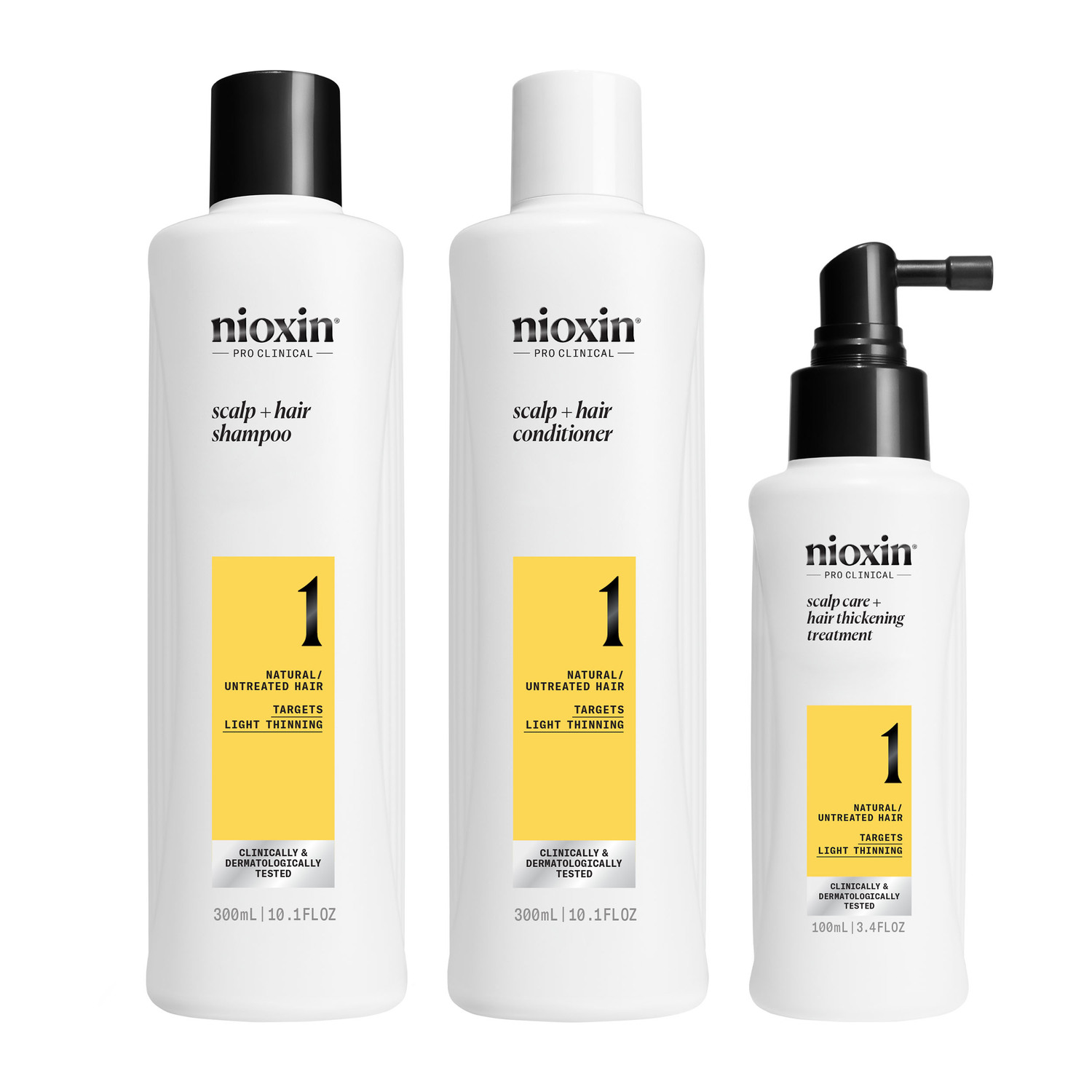 Nioxin System 1 – Scalp + Hair Thickening 300+300+100ml