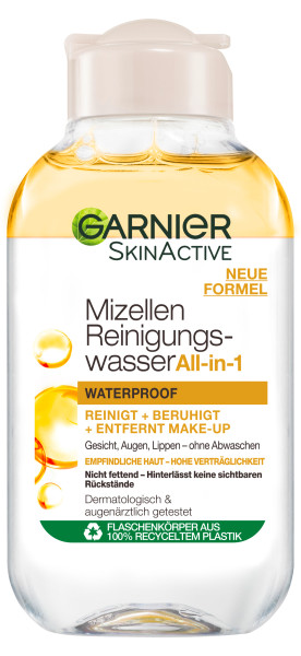 Garnier Skinactive Face – Mizellen Reinigungswasser All-In-1 Waterproof Mini 100ml