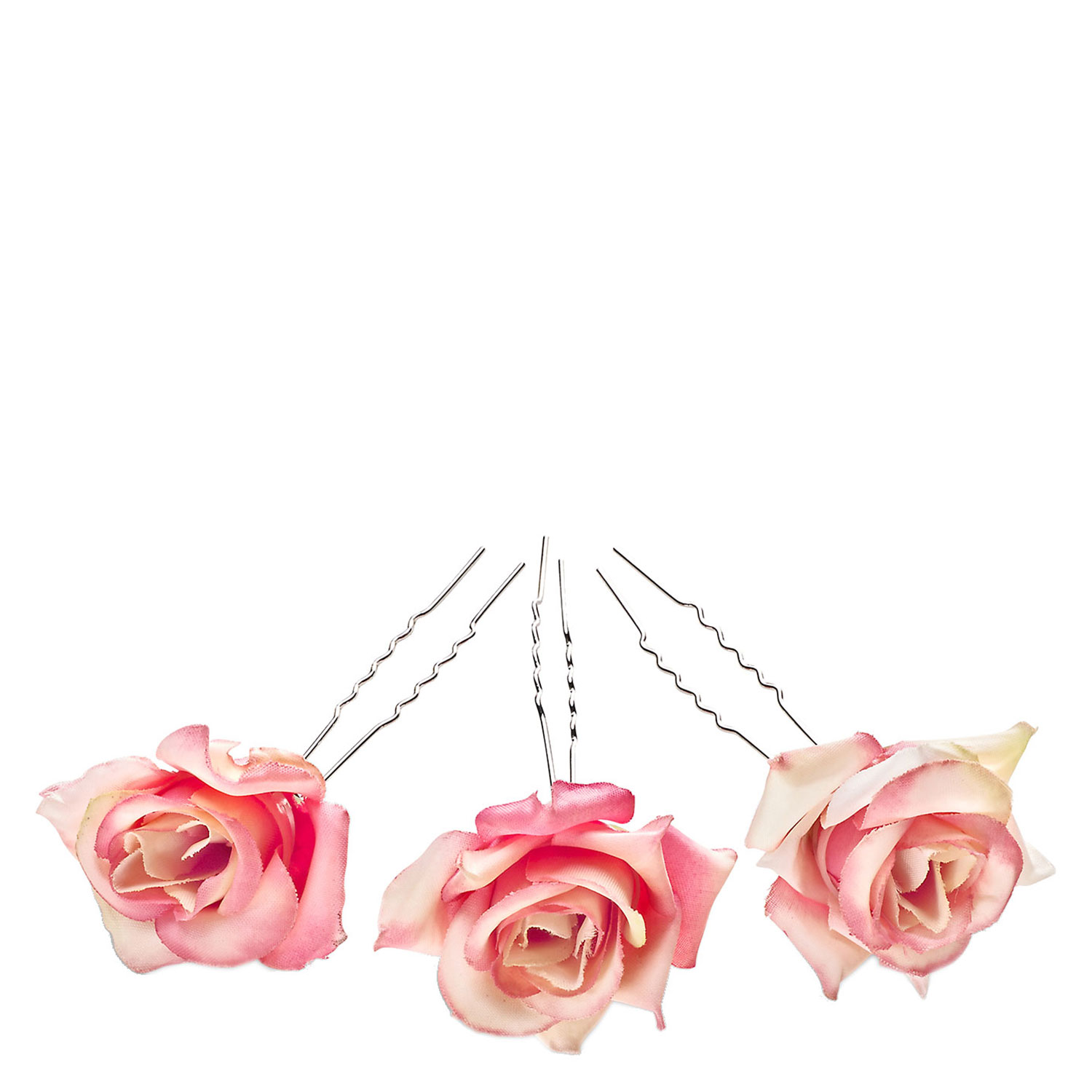 Celebride – Haarnadel & Stoffrose Altrosa 3x