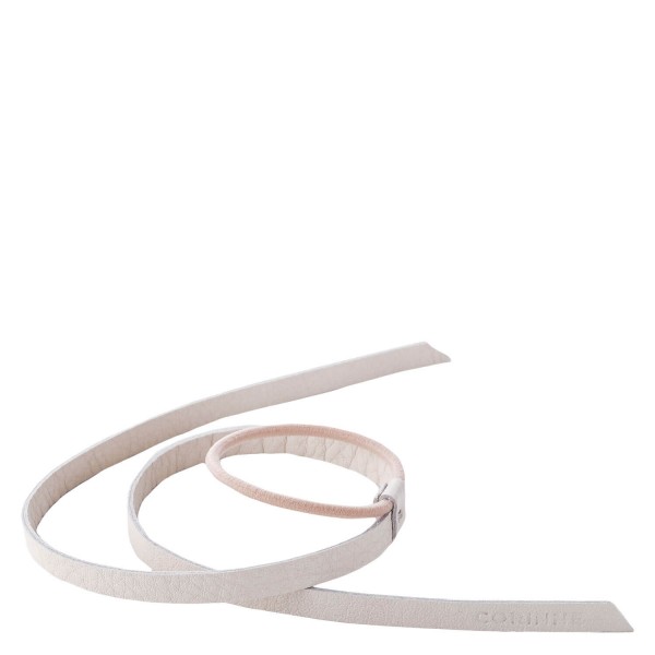 Image of Corinne World - Leather Band Short Narrow Cream